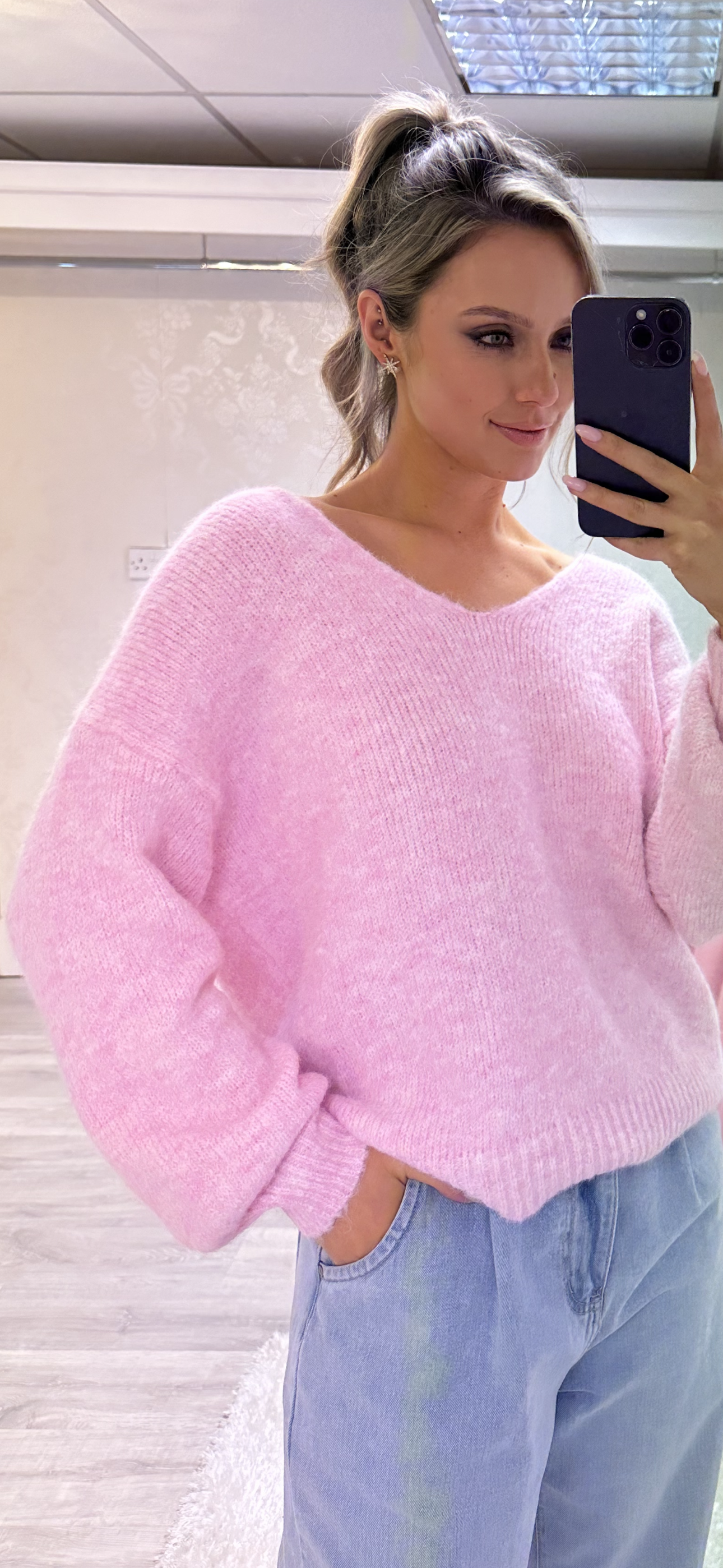 Pink Bow Knit