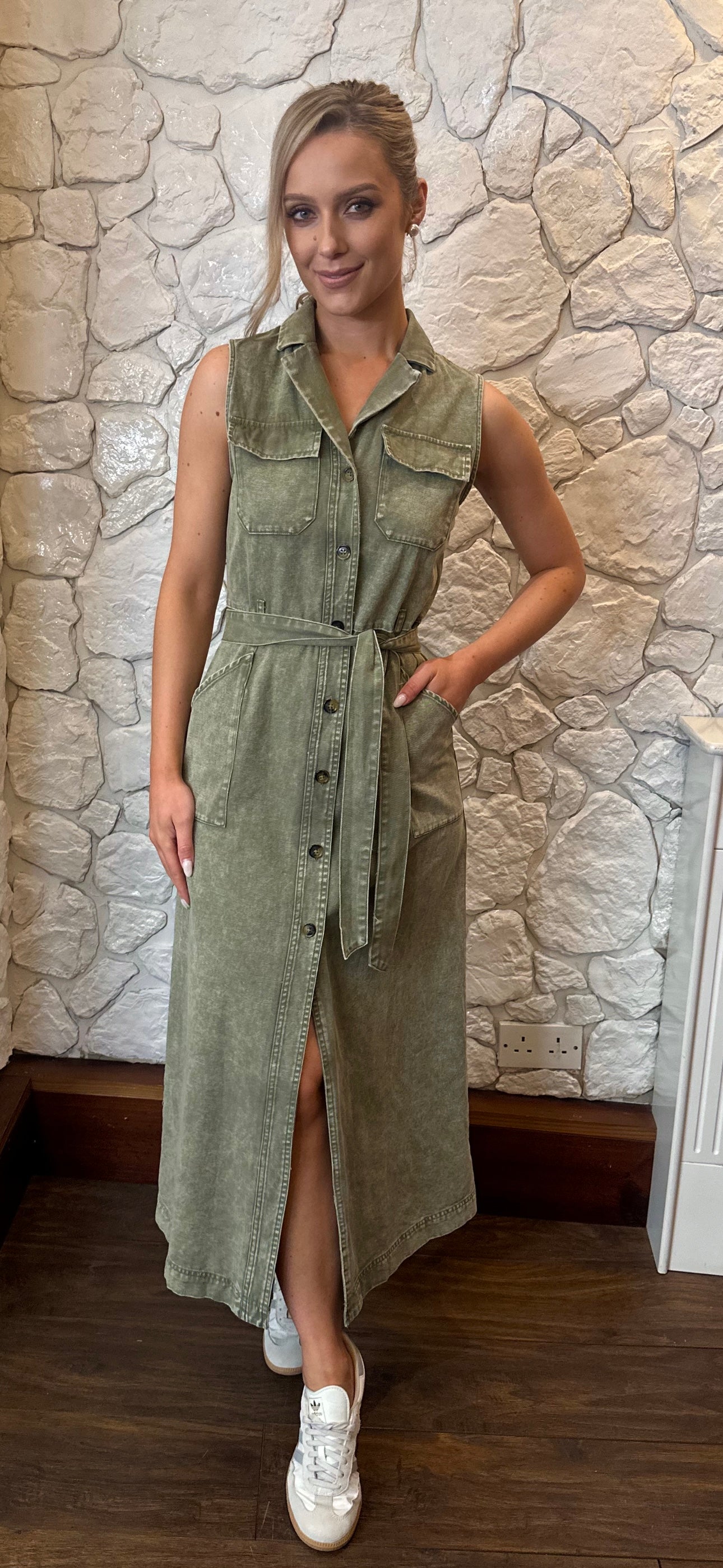 Khaki Midi Denim