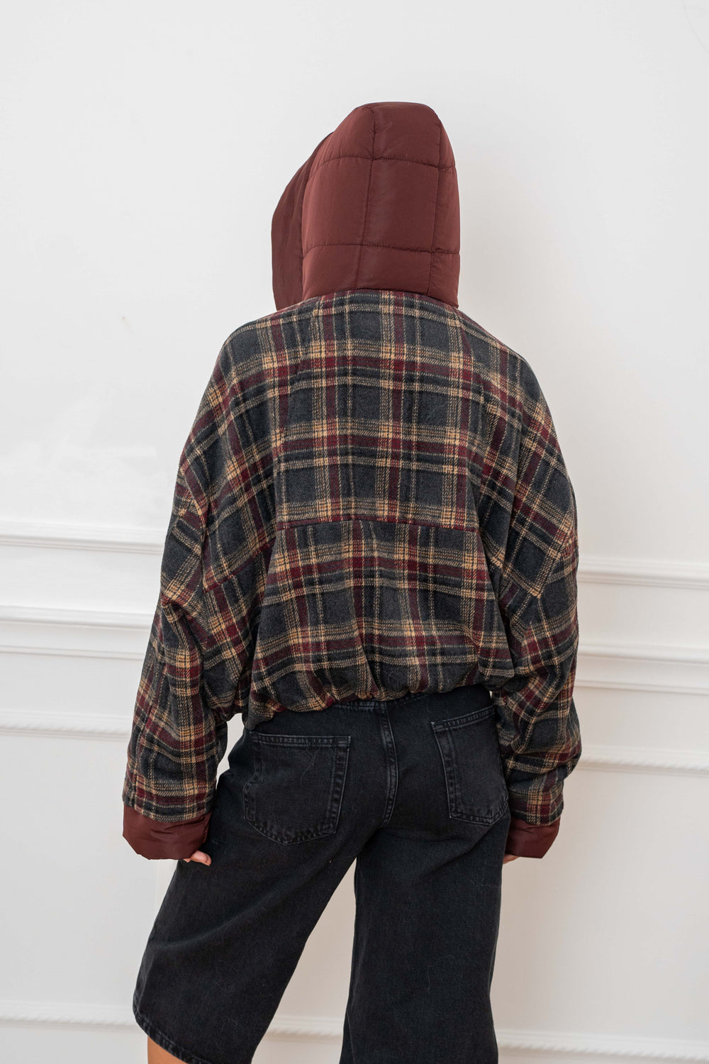 Burgundy Hooded Jacket