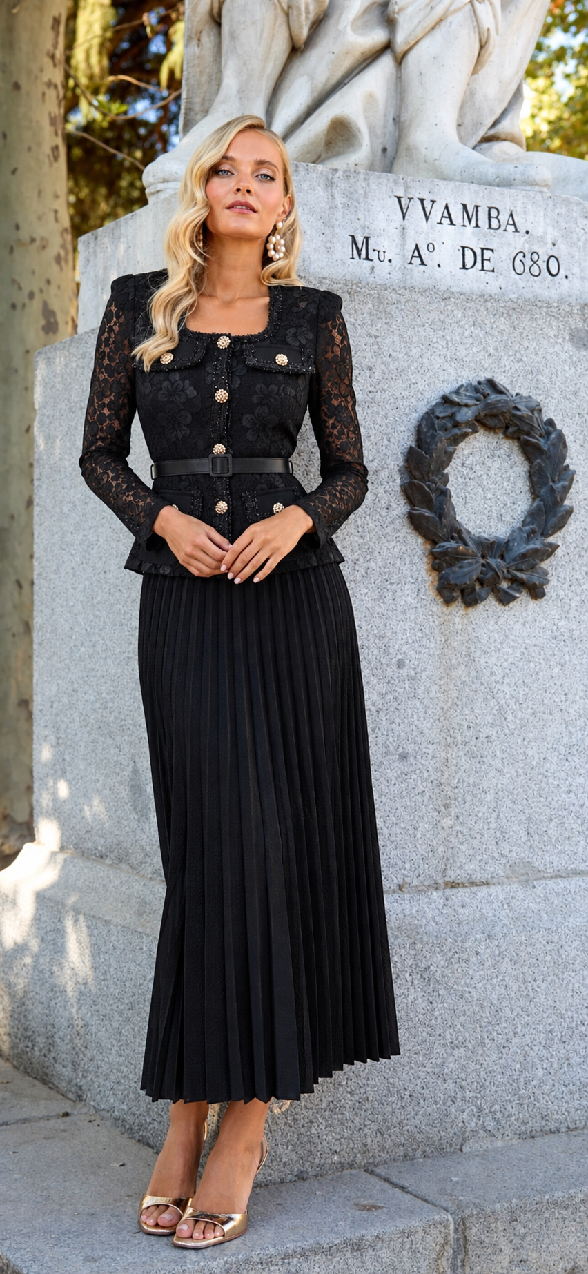 Black Lace Midi