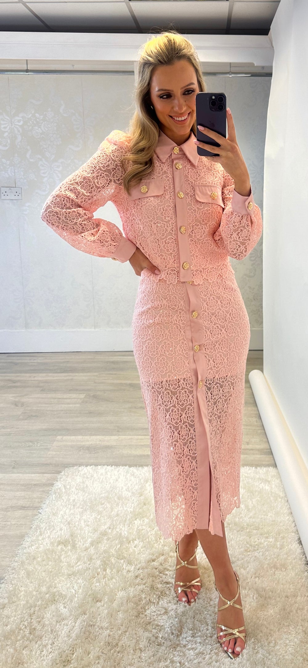 Pink Lace Set