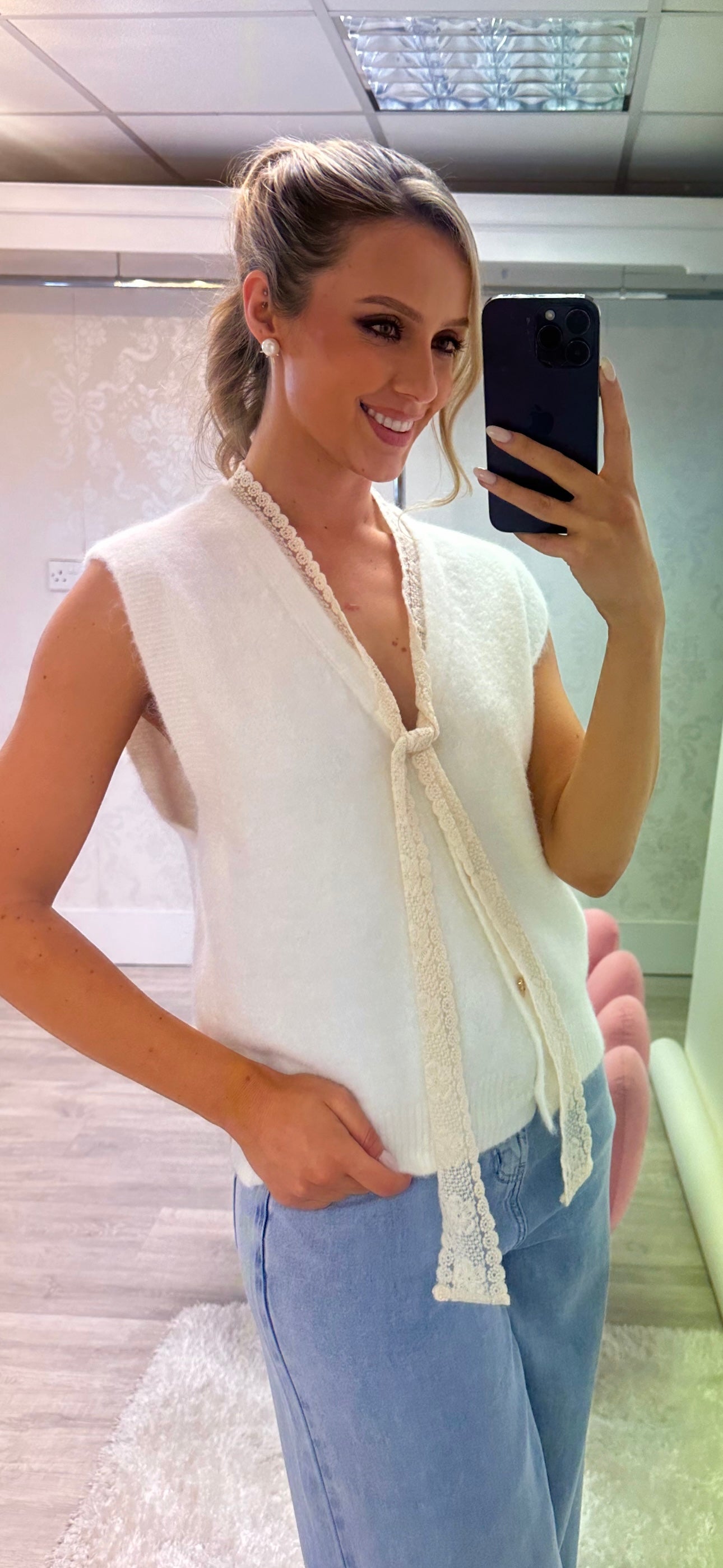 Ecru Tie Waistcoat