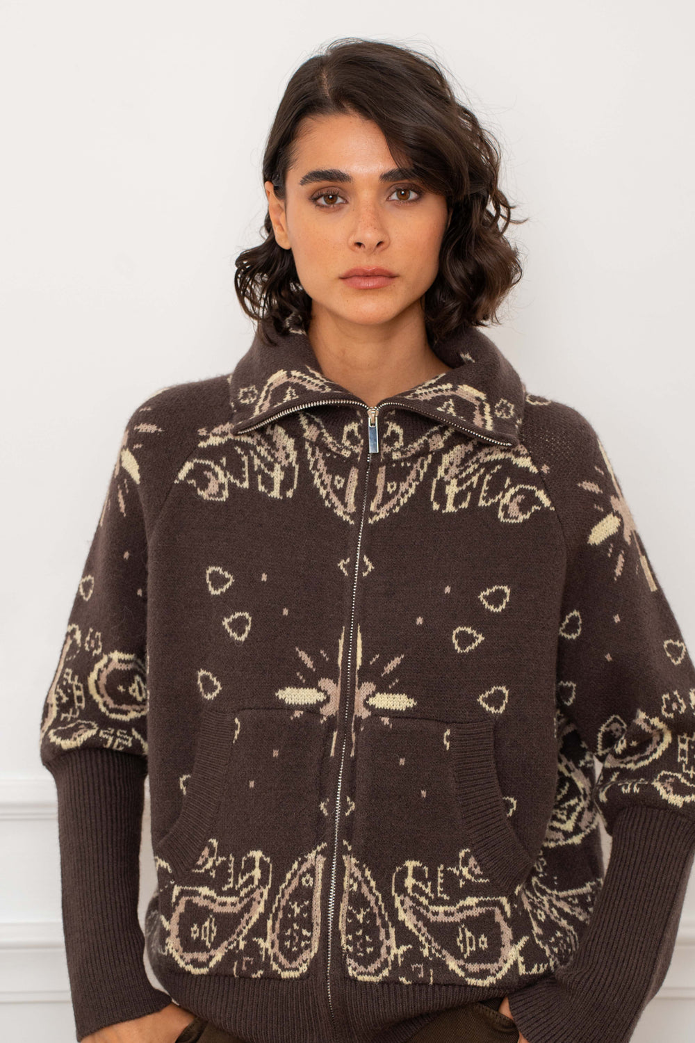 Paisley Chocolate Knit