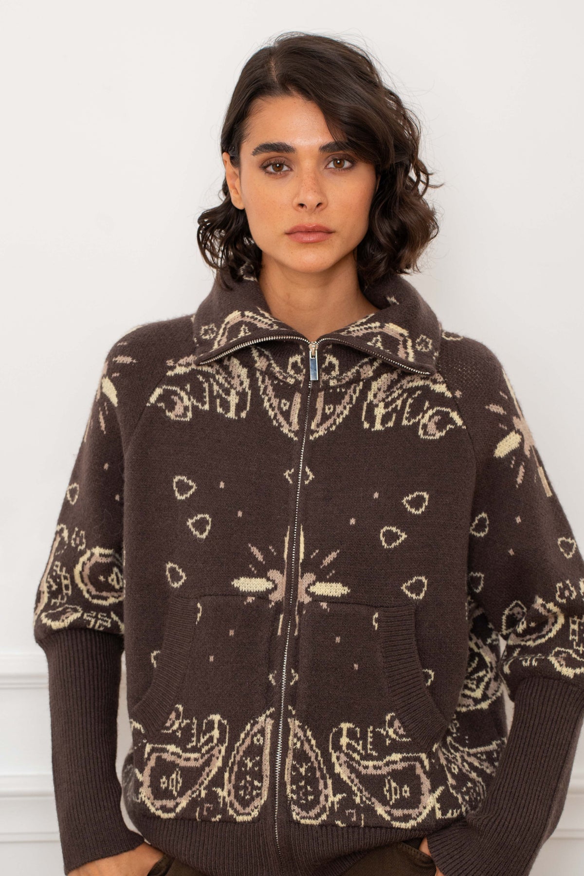 Paisley Chocolate Knit