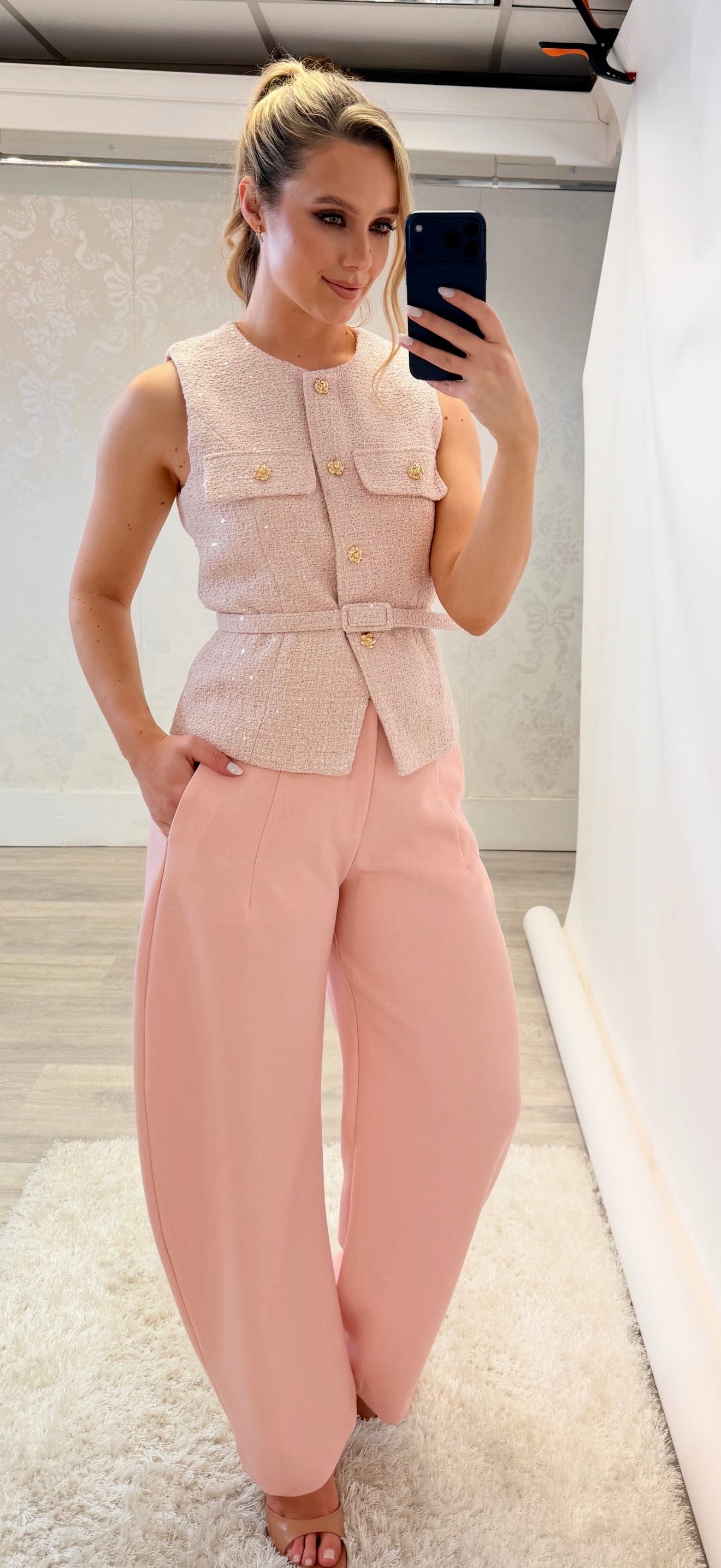 Pink Barrel Pants