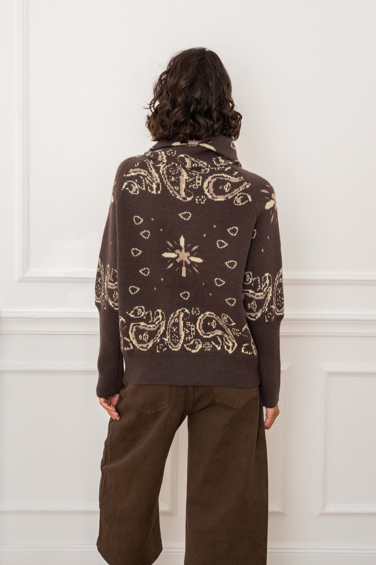 Paisley Chocolate Knit