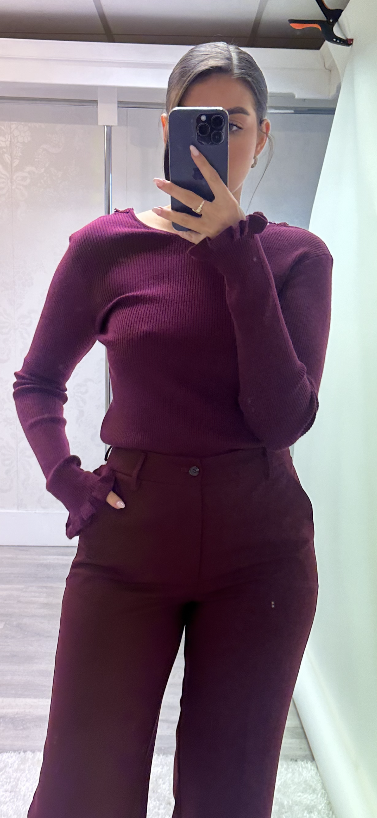 Burgundy Low Back