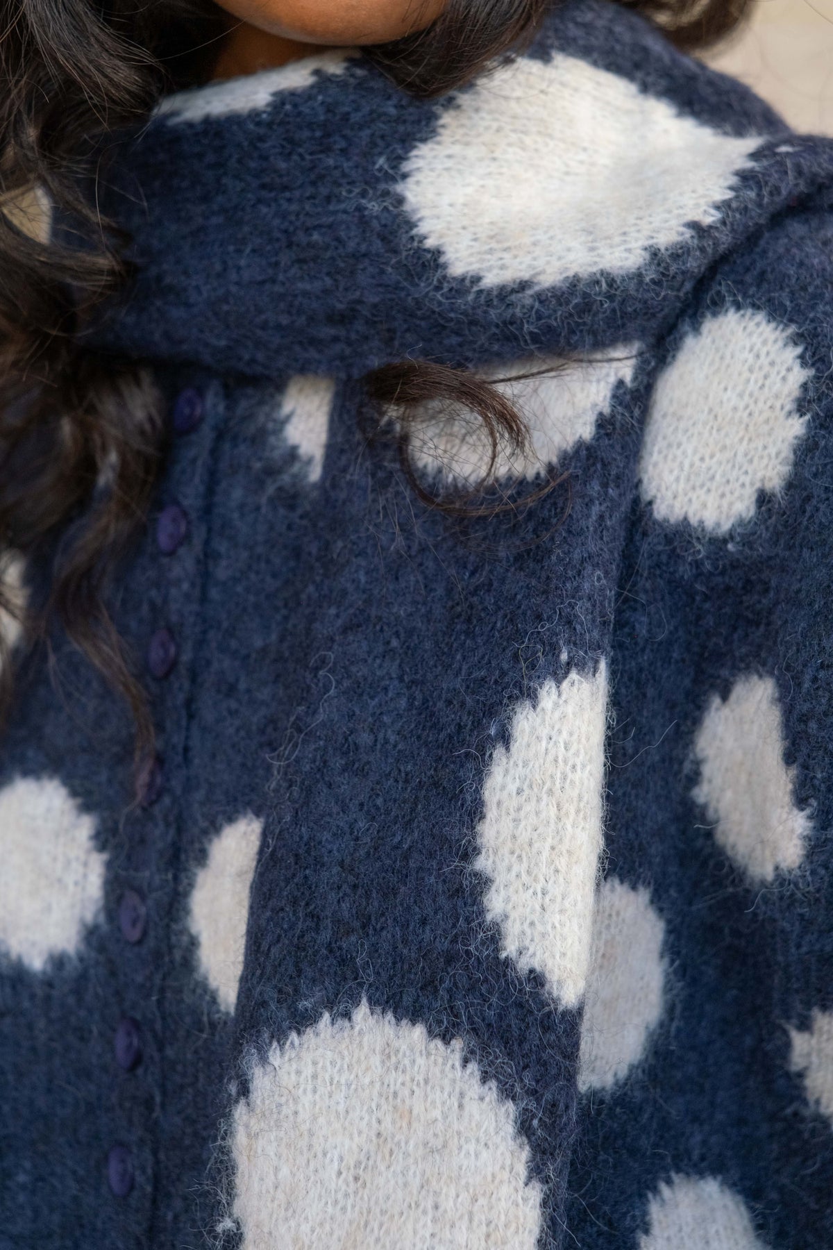 Navy Dot Knit Set