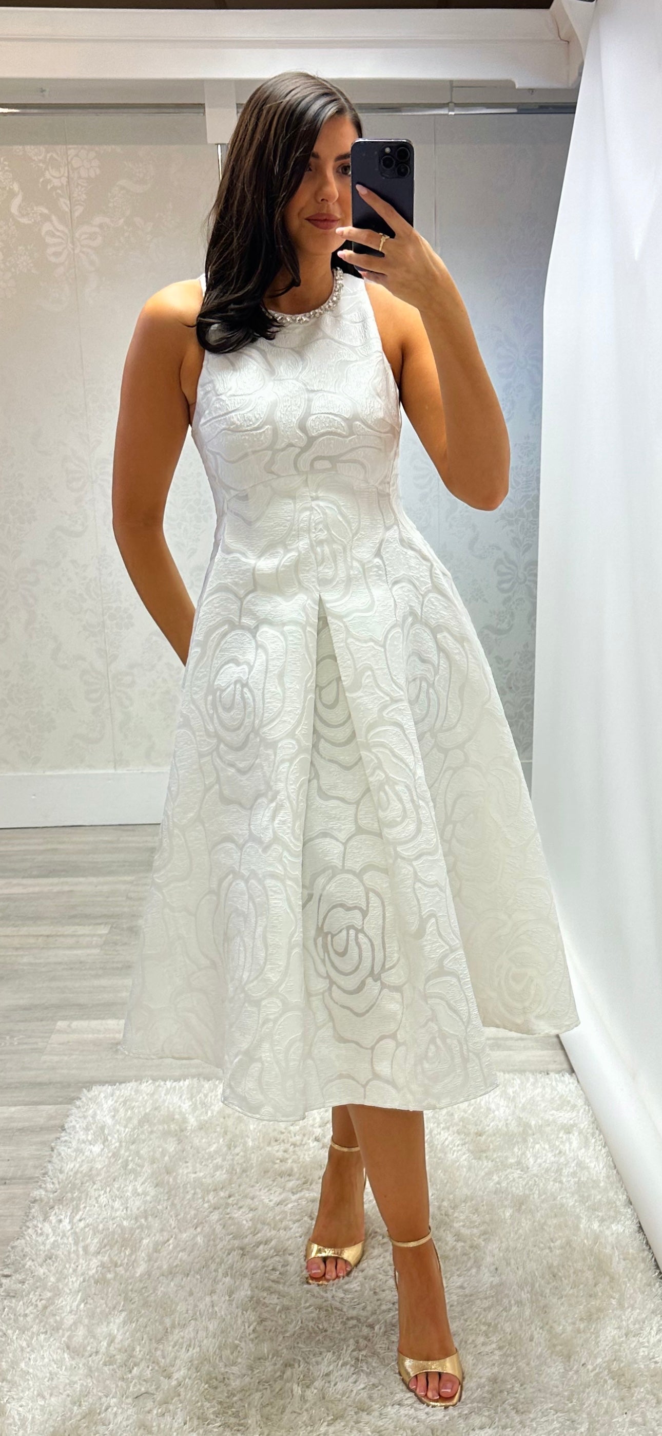 White Embellish Flare