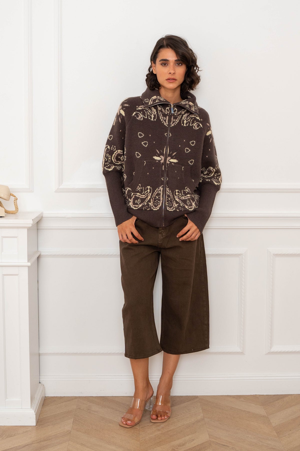 Paisley Chocolate Knit