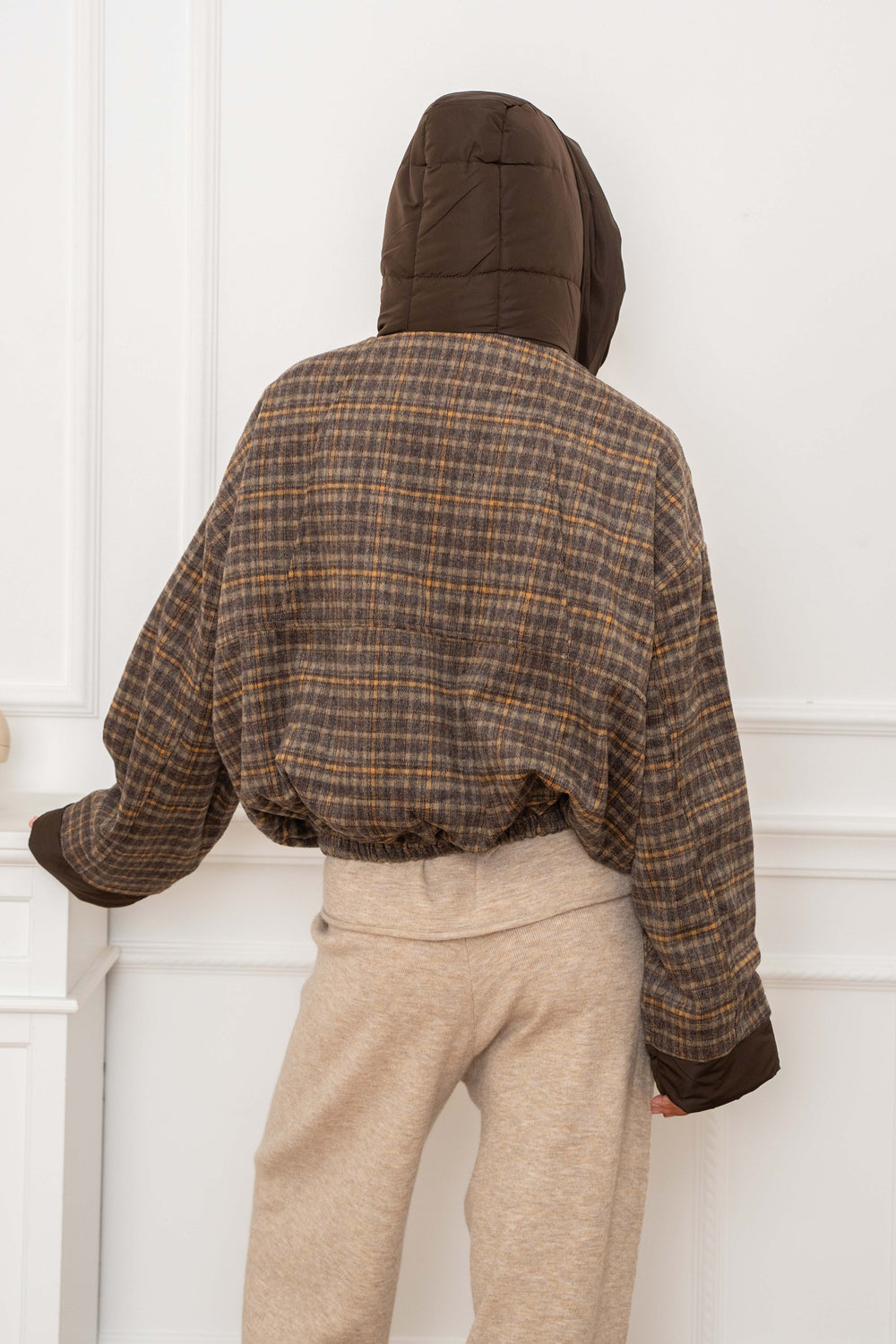 Check Hooded Jacket