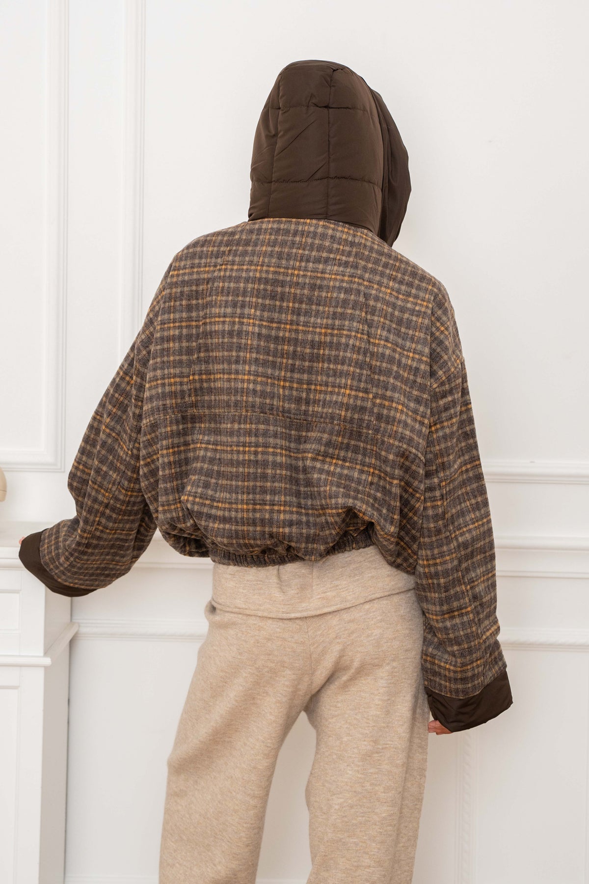Check Hooded Jacket