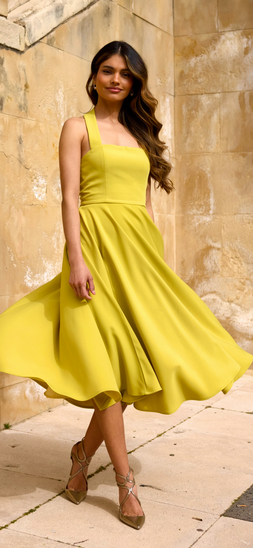 Lime Halter Dress