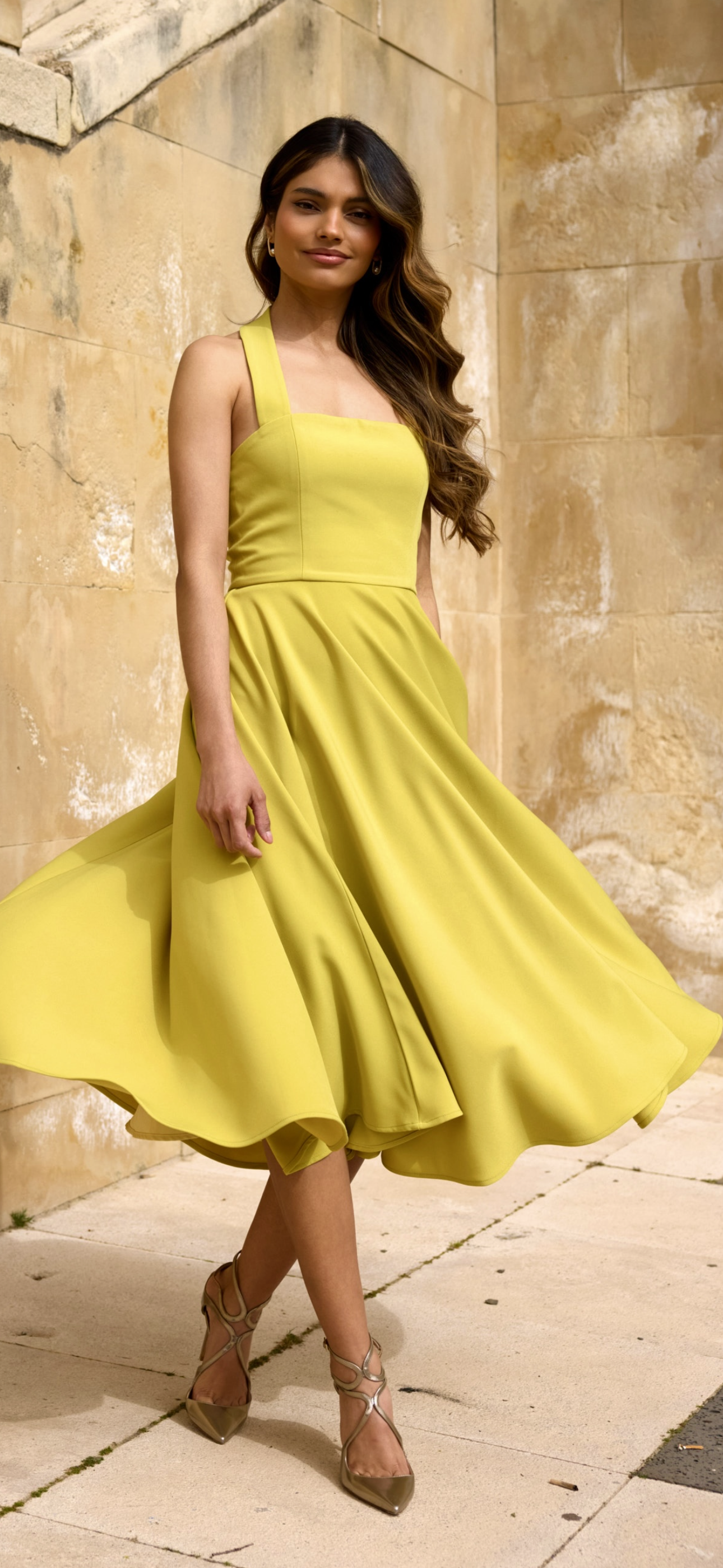 Lime Halter Dress
