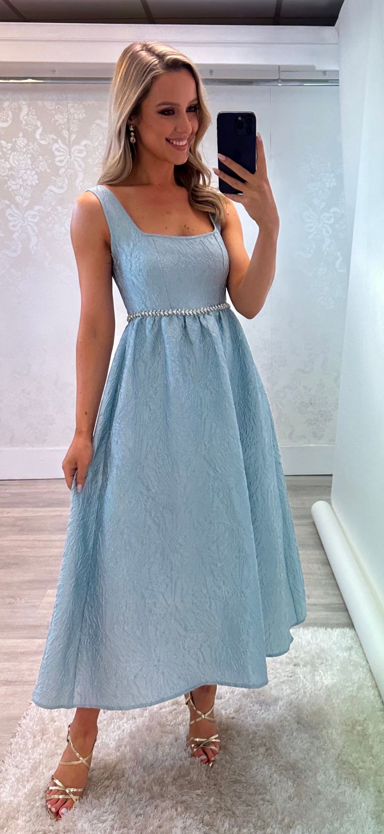 Blue Jacquard Swing