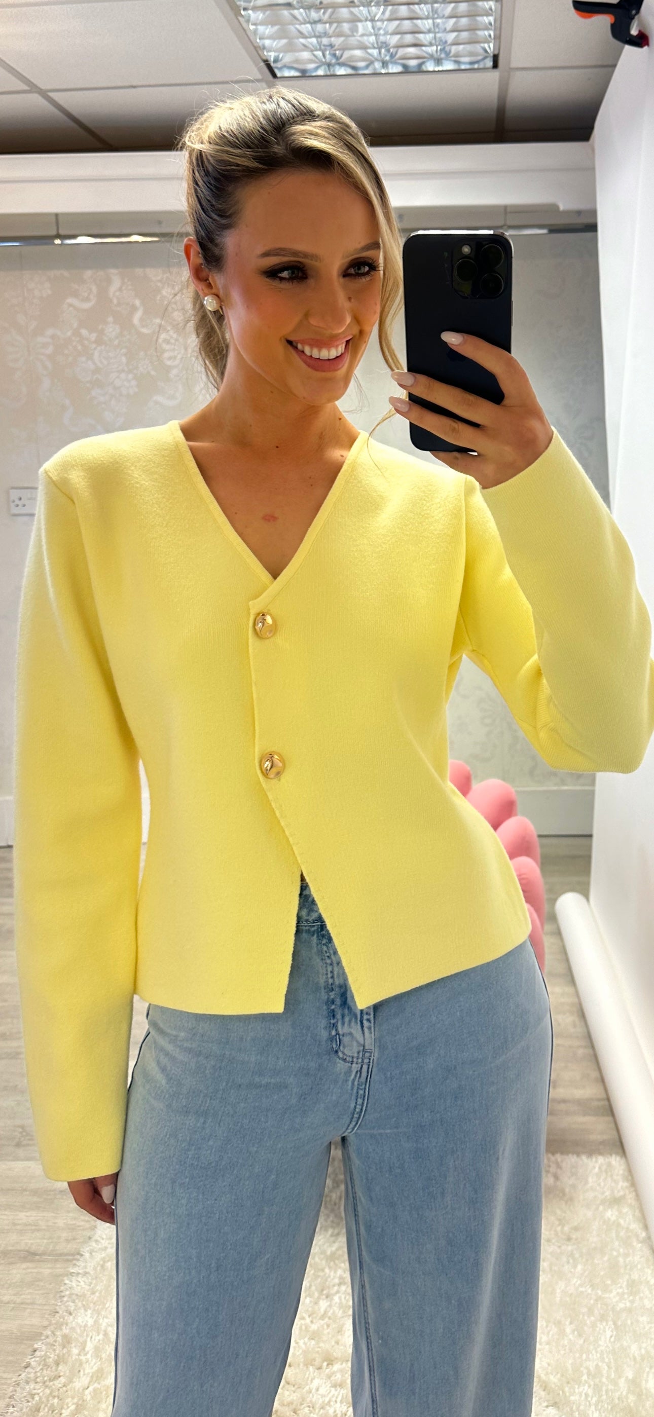Lemon Button Cardi