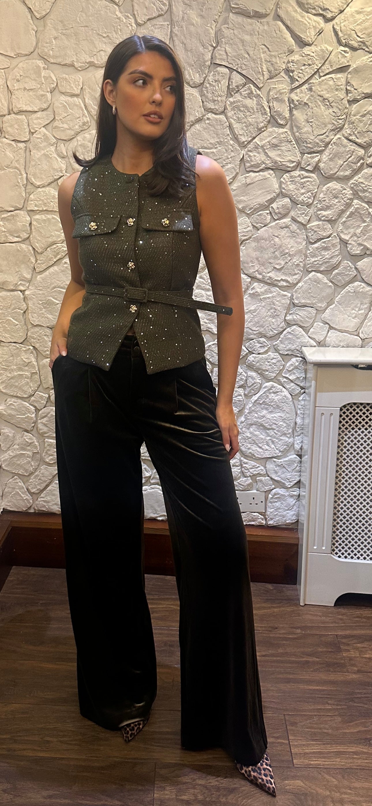 Green Speckle Waistcoat