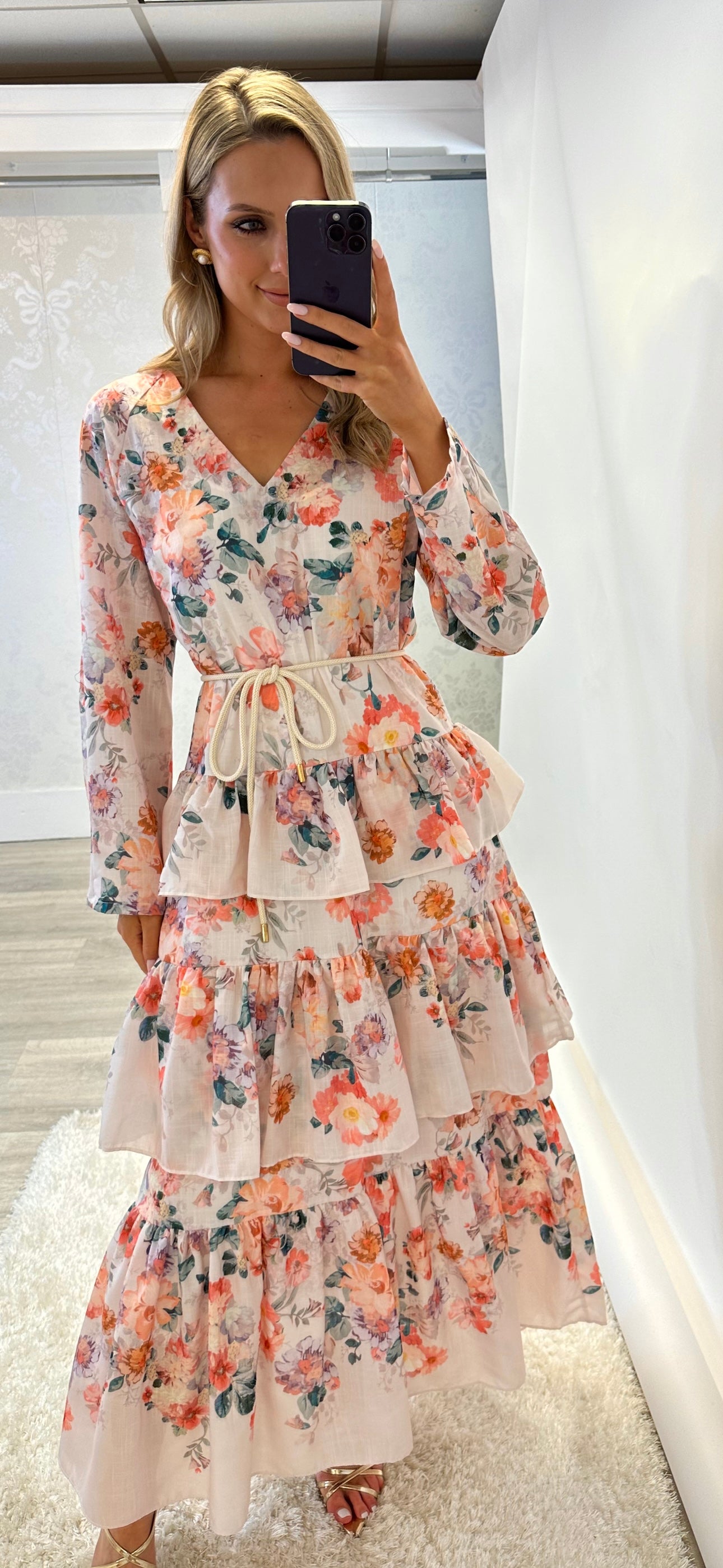 Layered Print Dress