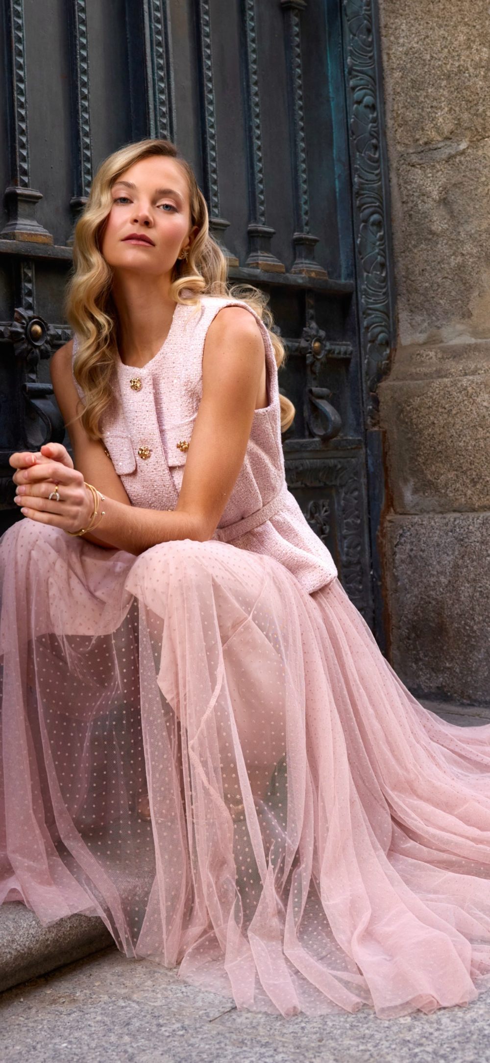 Blush Polka Tulle