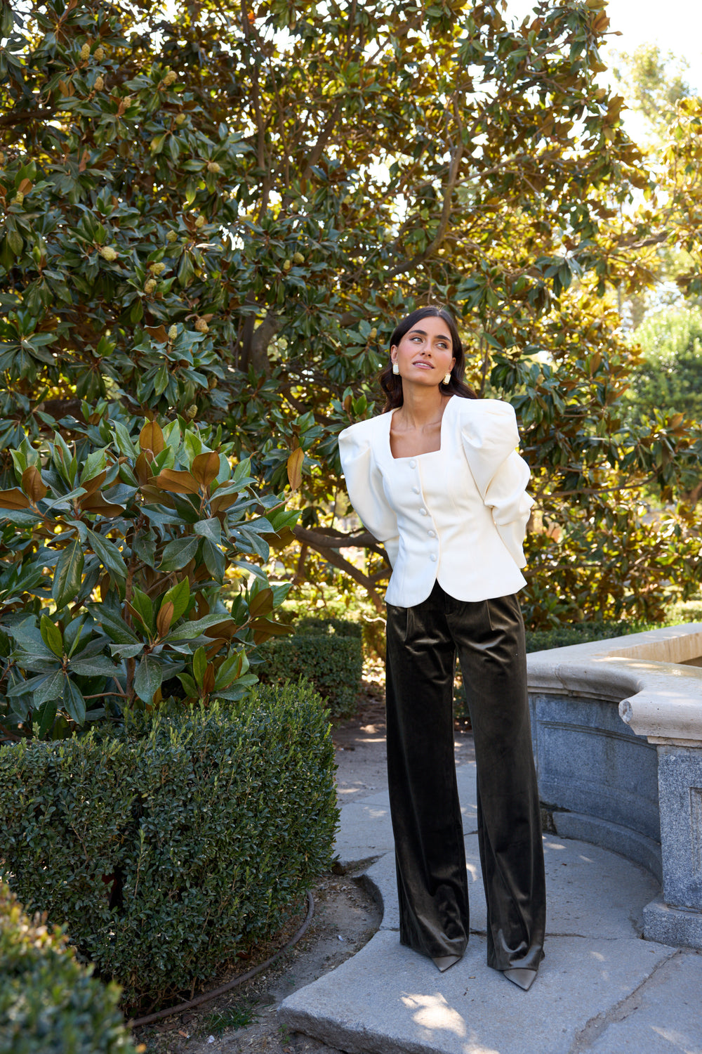 Olive Velvet Pants