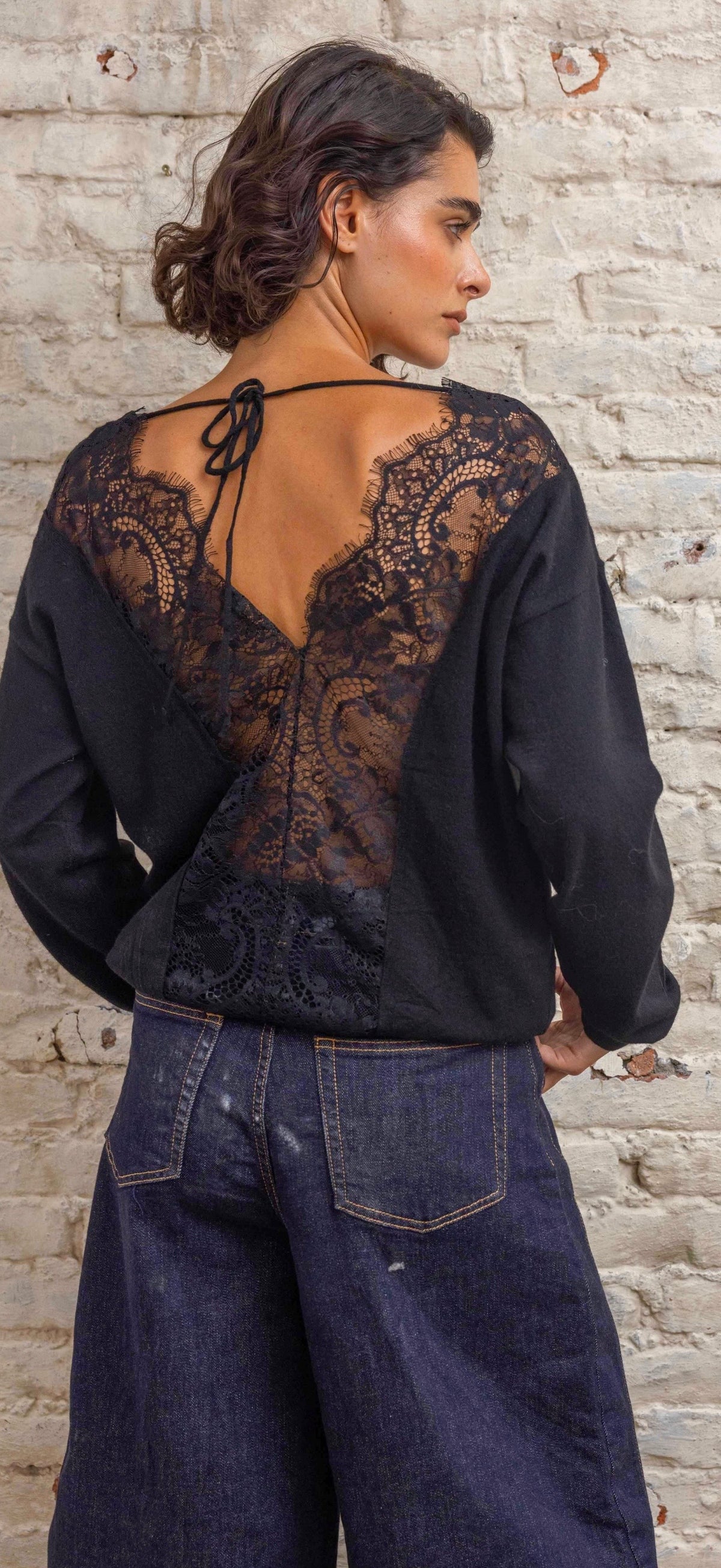 Lace Back Knit