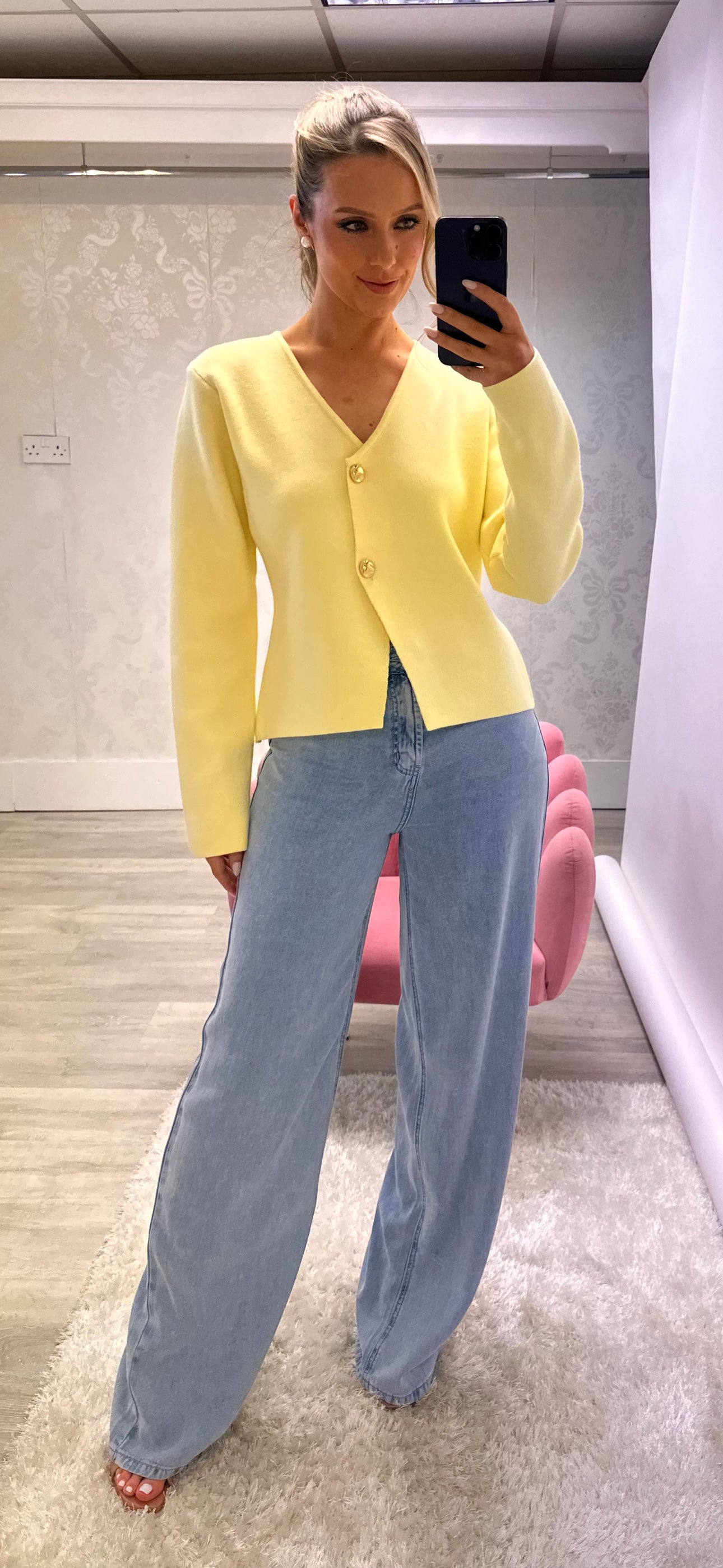 Lemon Button Cardi
