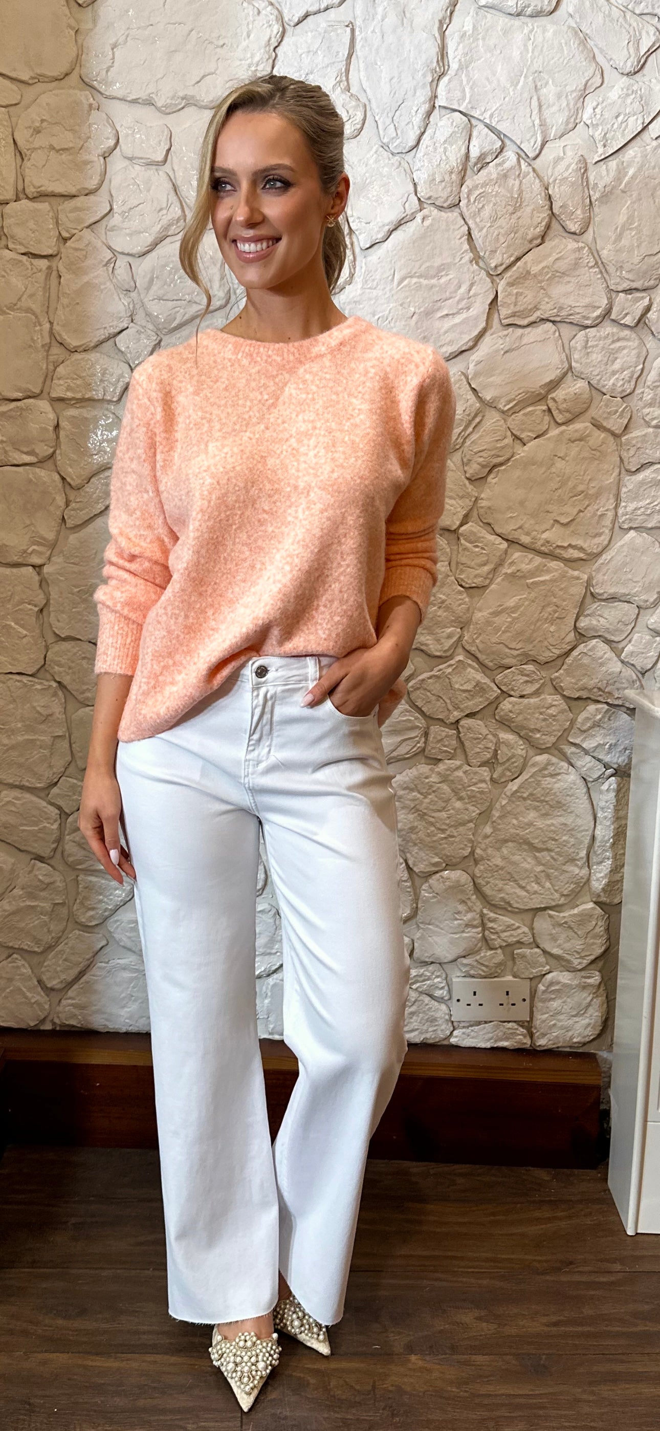 Orange Pearl Knit