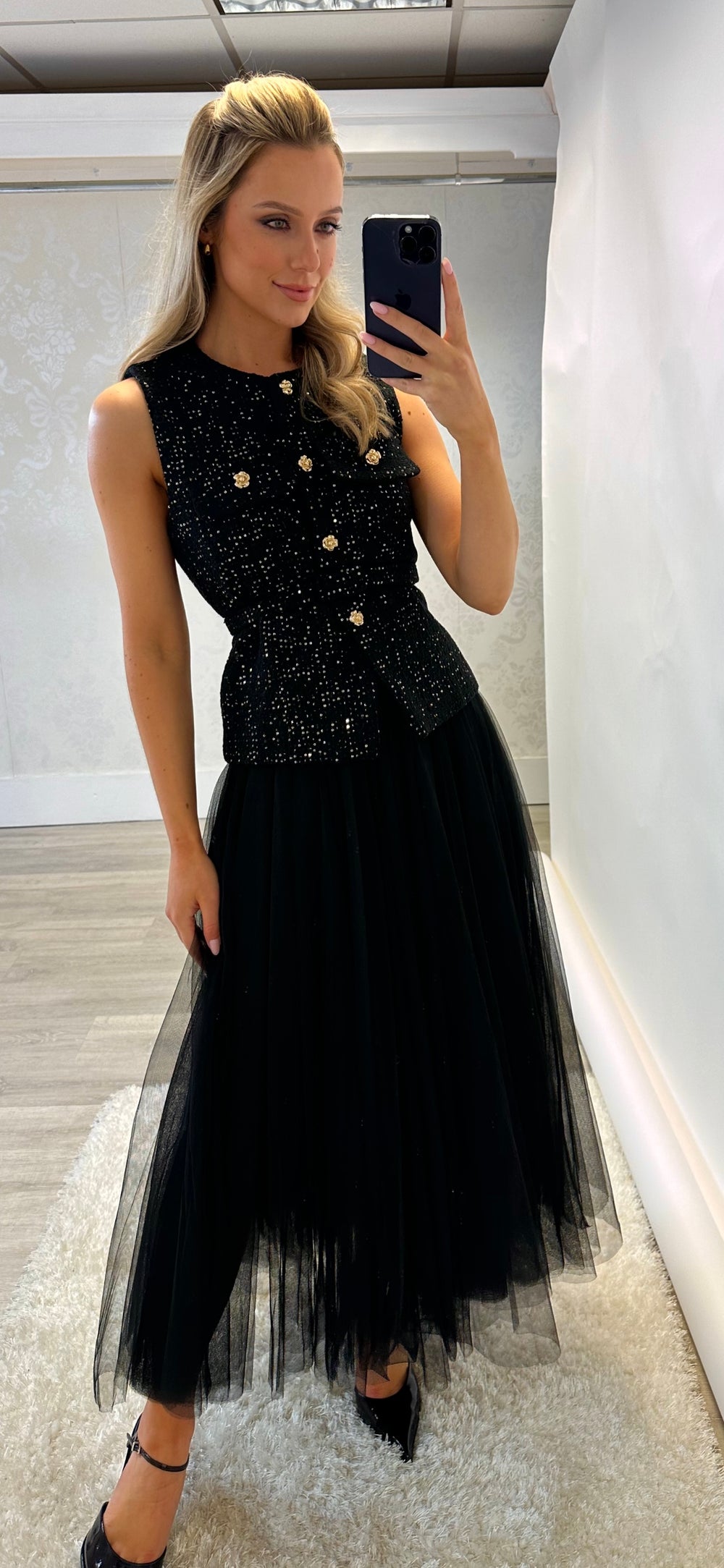 Black Speckle Waistcoat
