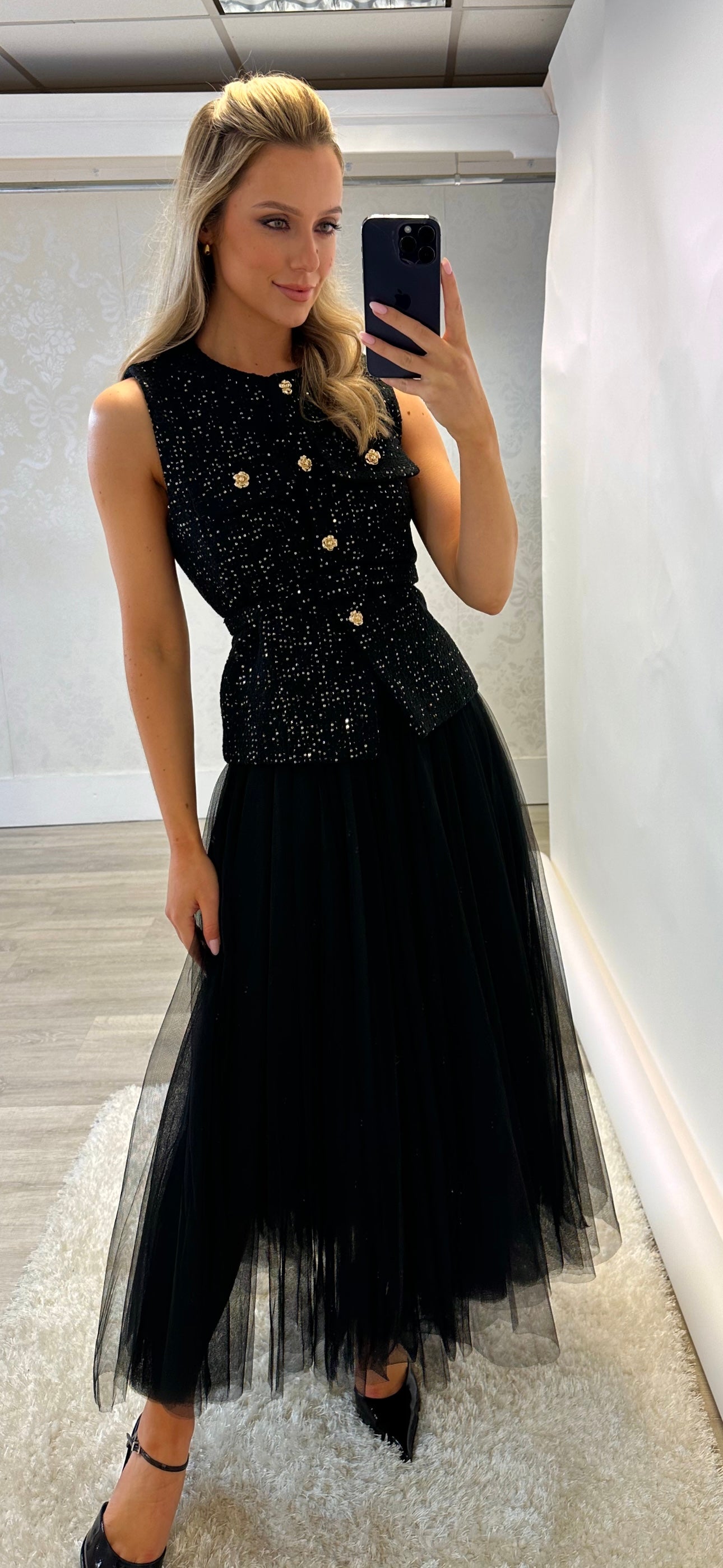 Black Speckle Waistcoat