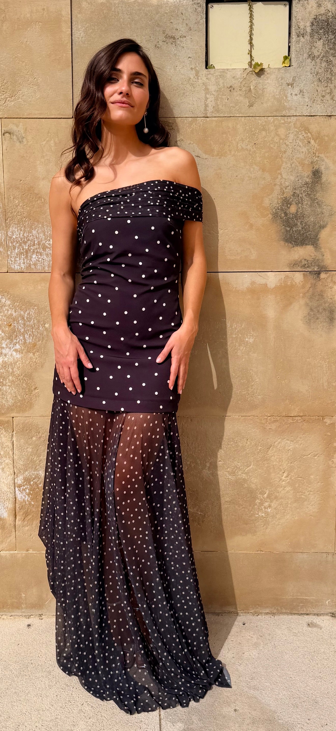 Mono Polka Dress