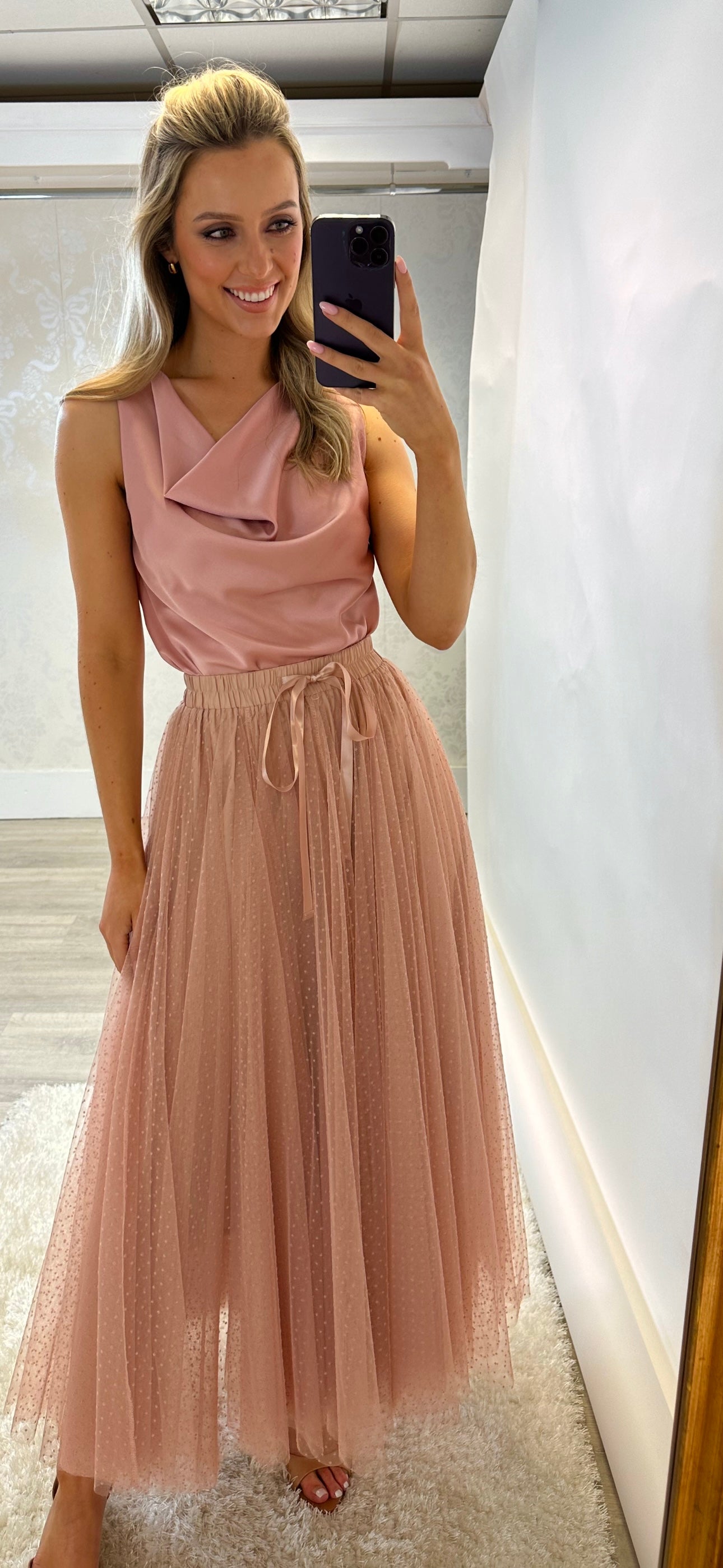 Blush Polka Tulle