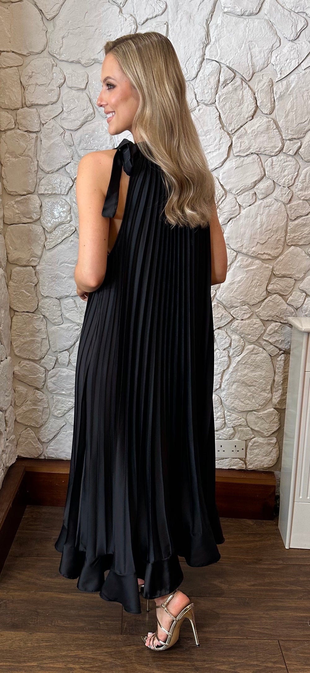 Black Pleat Dress