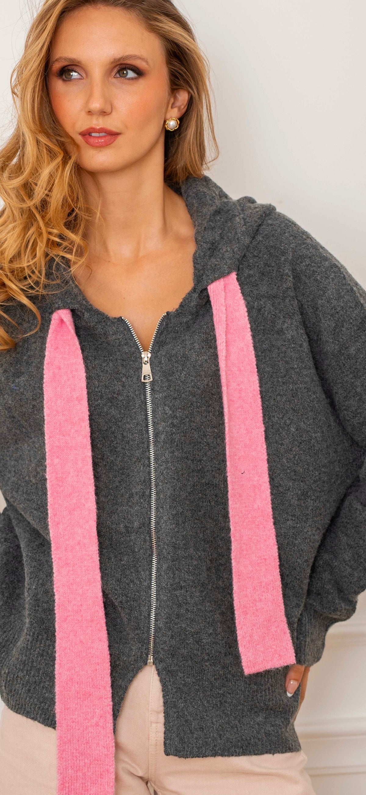 Pink Tie Knit