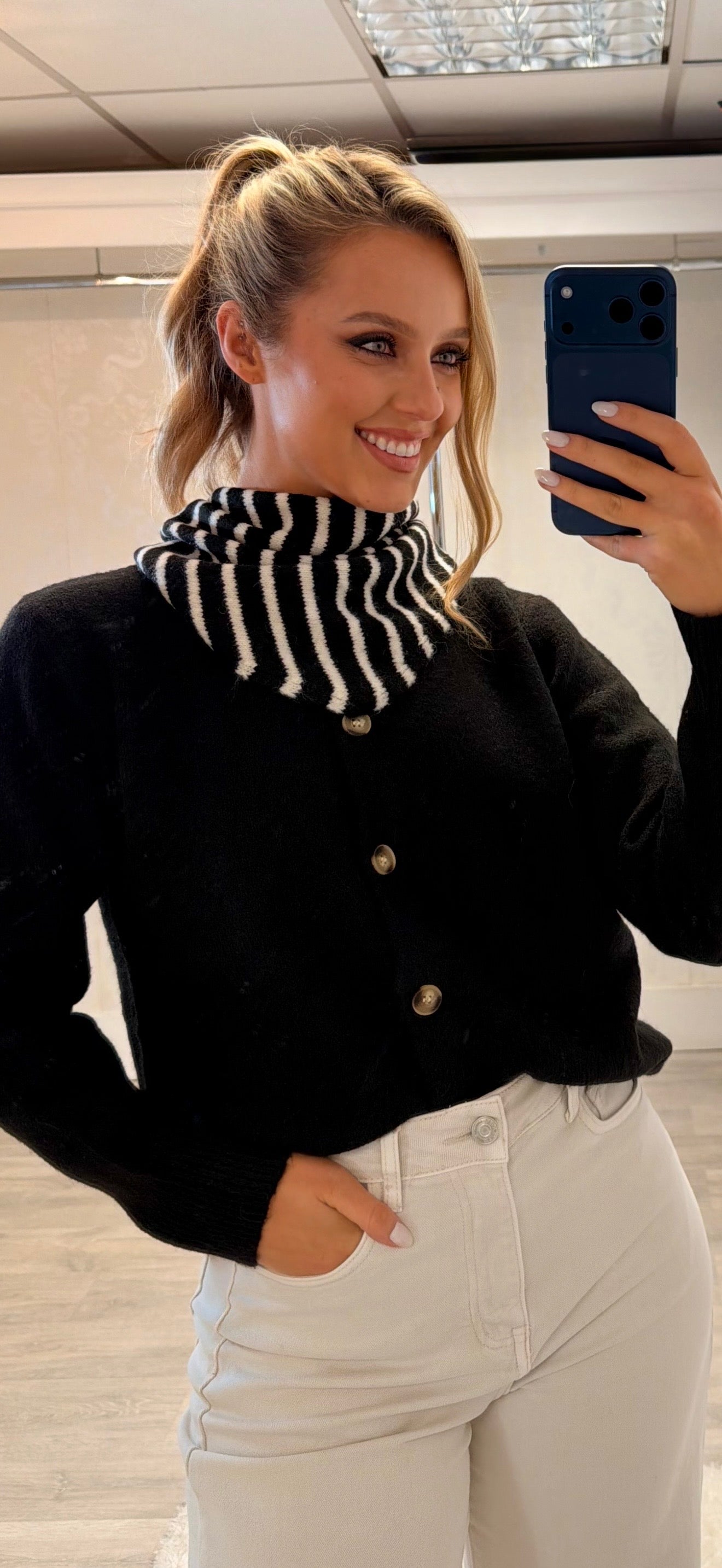 Black Stripe Knit