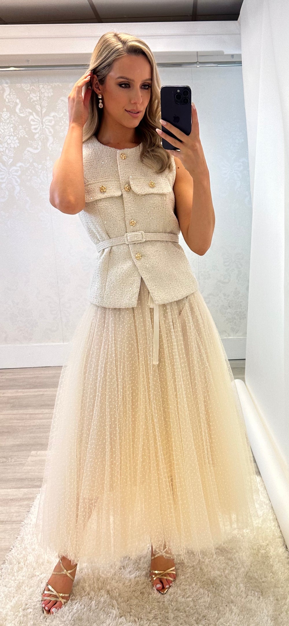Nude Polka Tulle