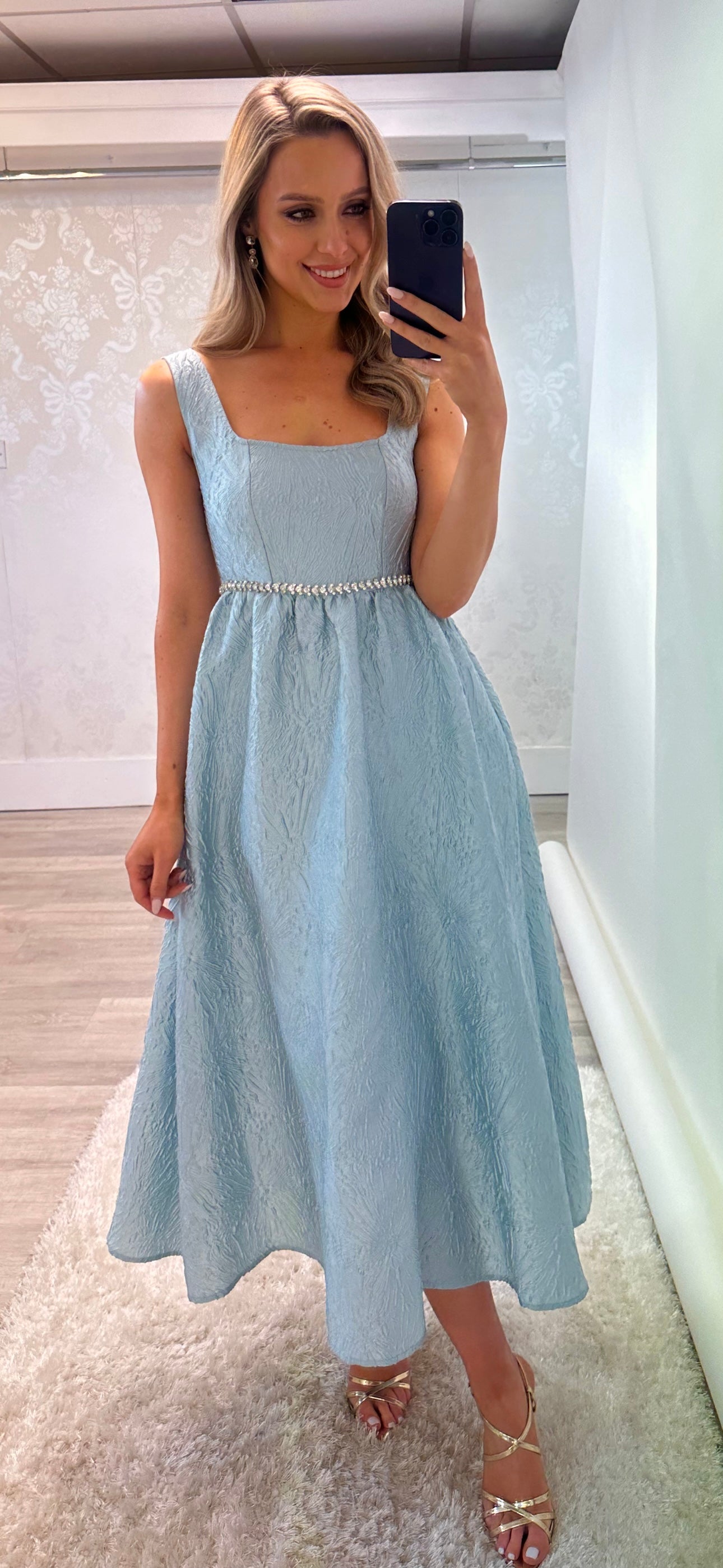 Blue Jacquard Swing