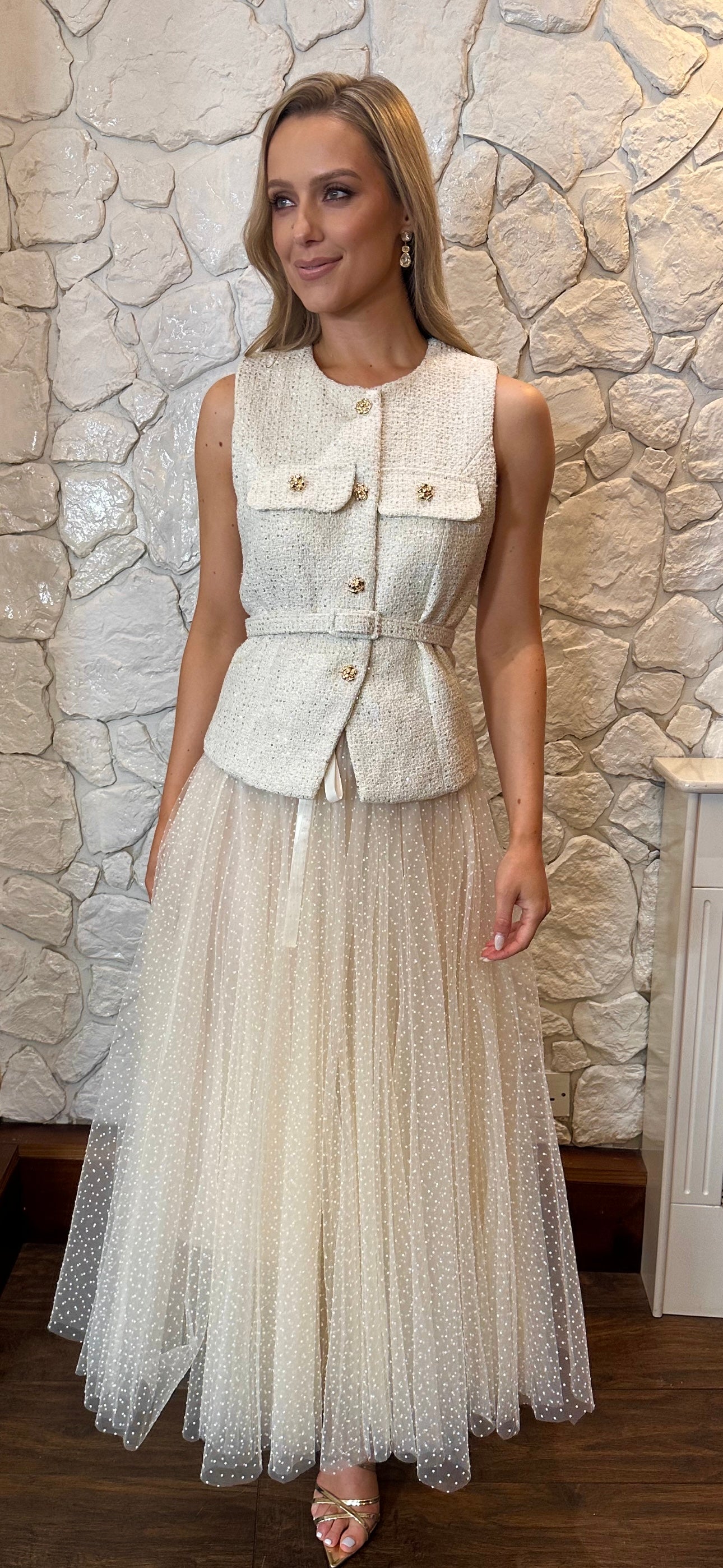 Nude Polka Tulle