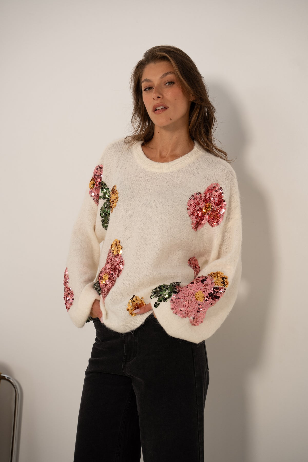 Ivory Sequin Knit