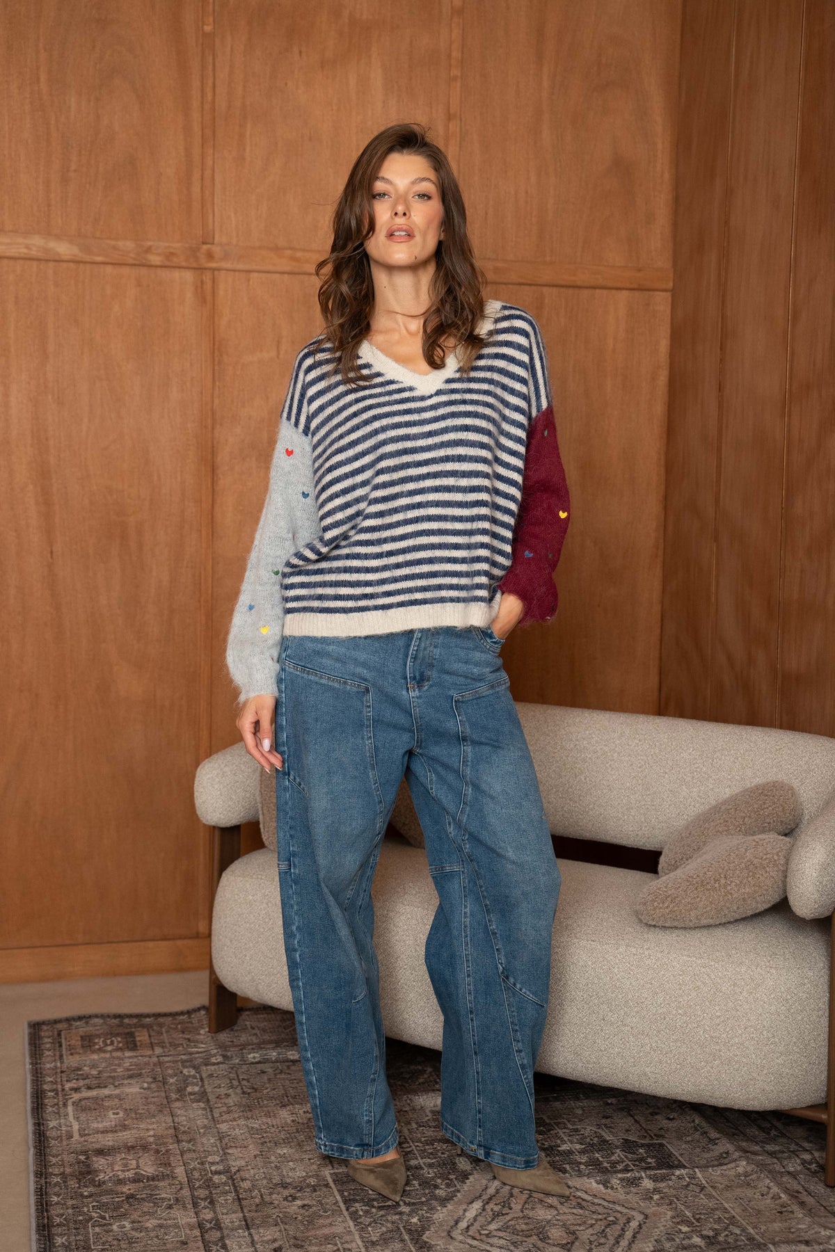 Blue Stripe Star Knit