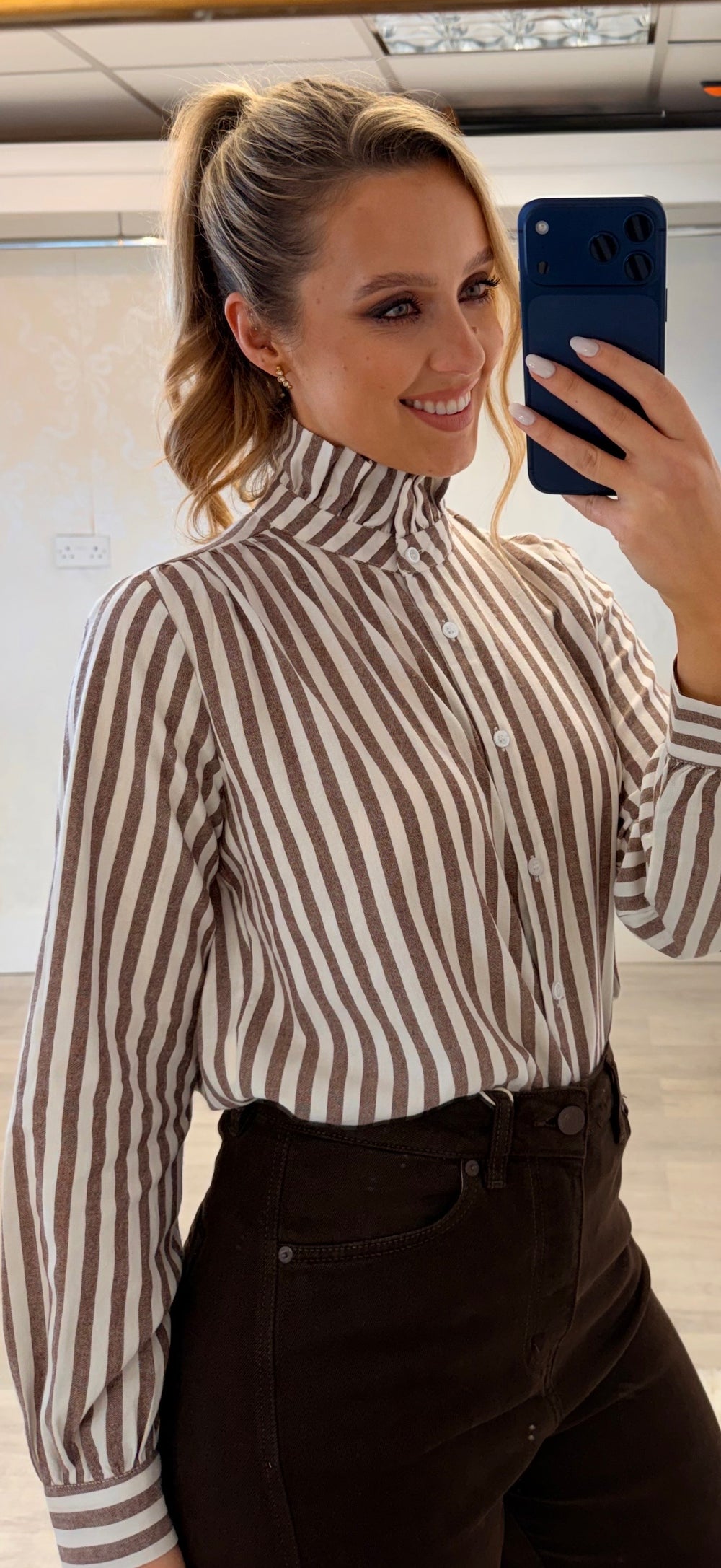 Brown Stripe Shirt