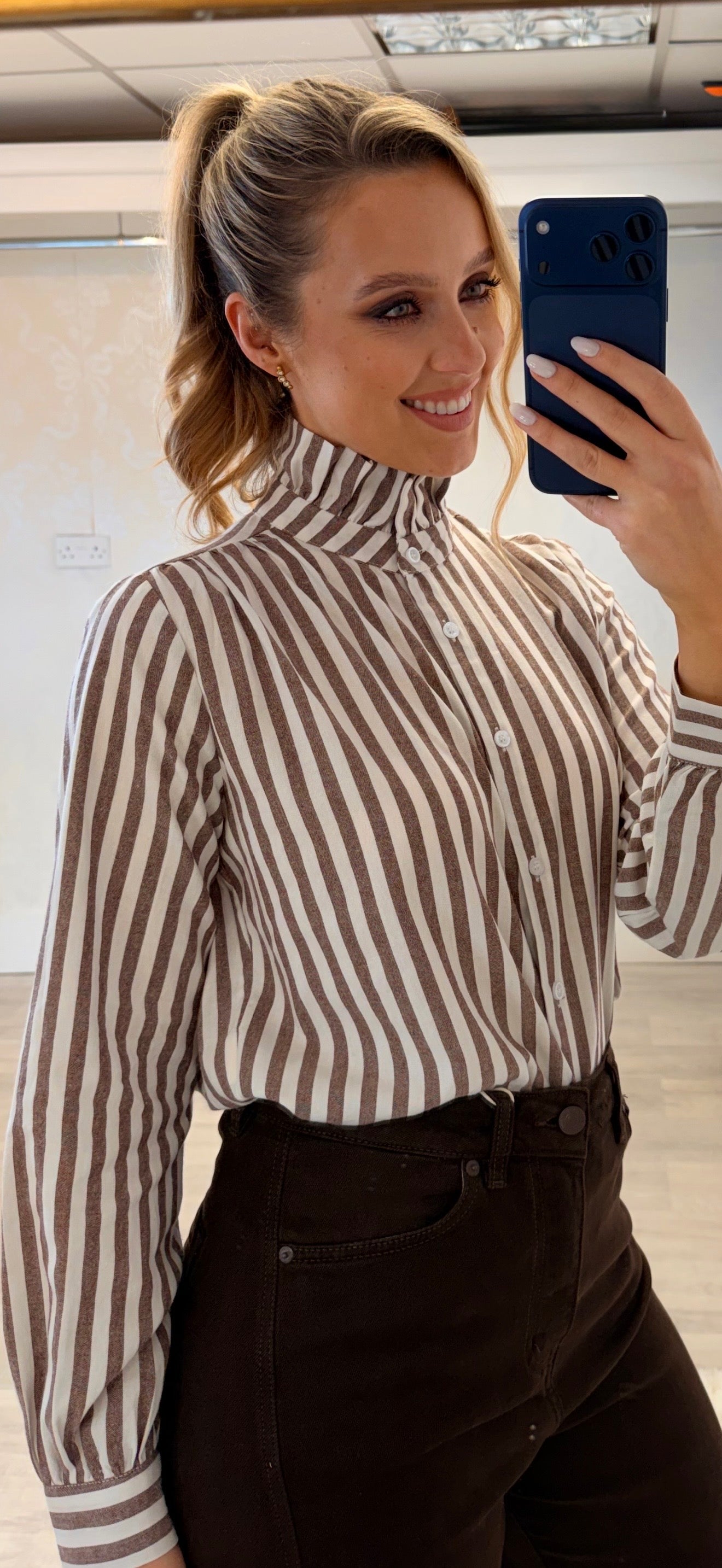 Brown Stripe Shirt