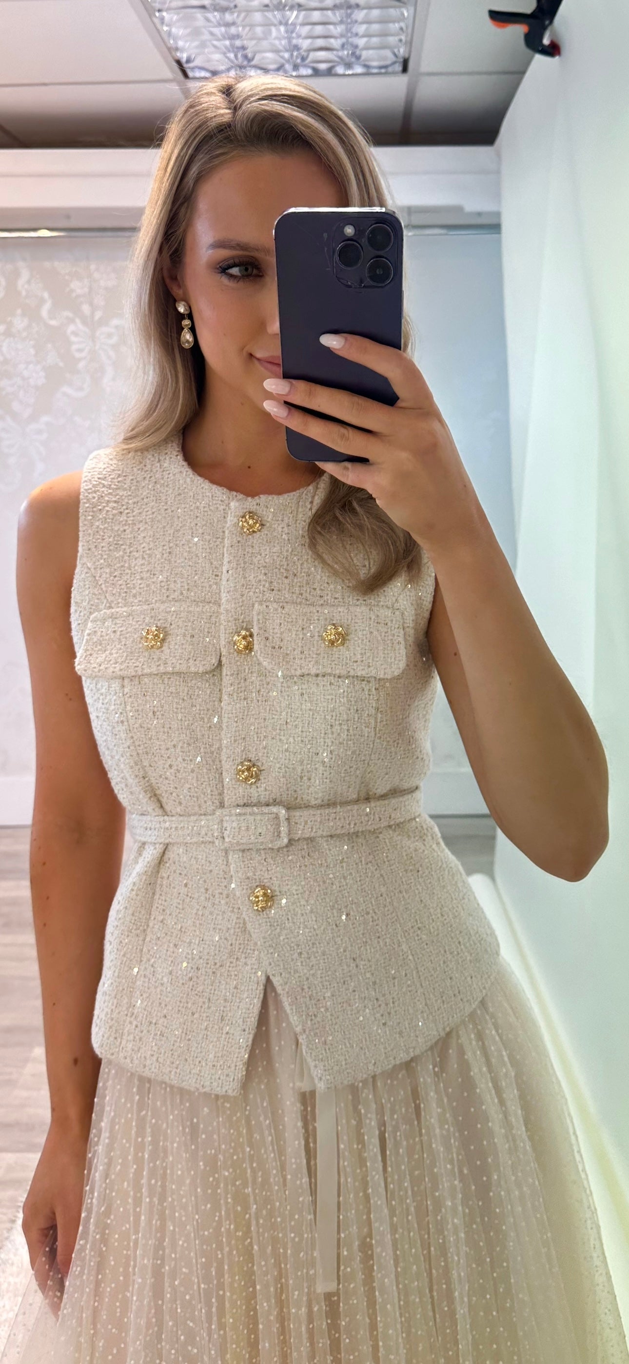 Ivory Speckle Waistcoat