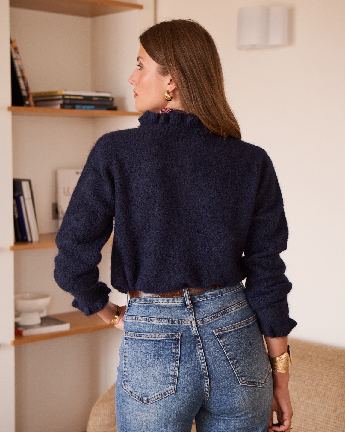 Navy Pearl Knit