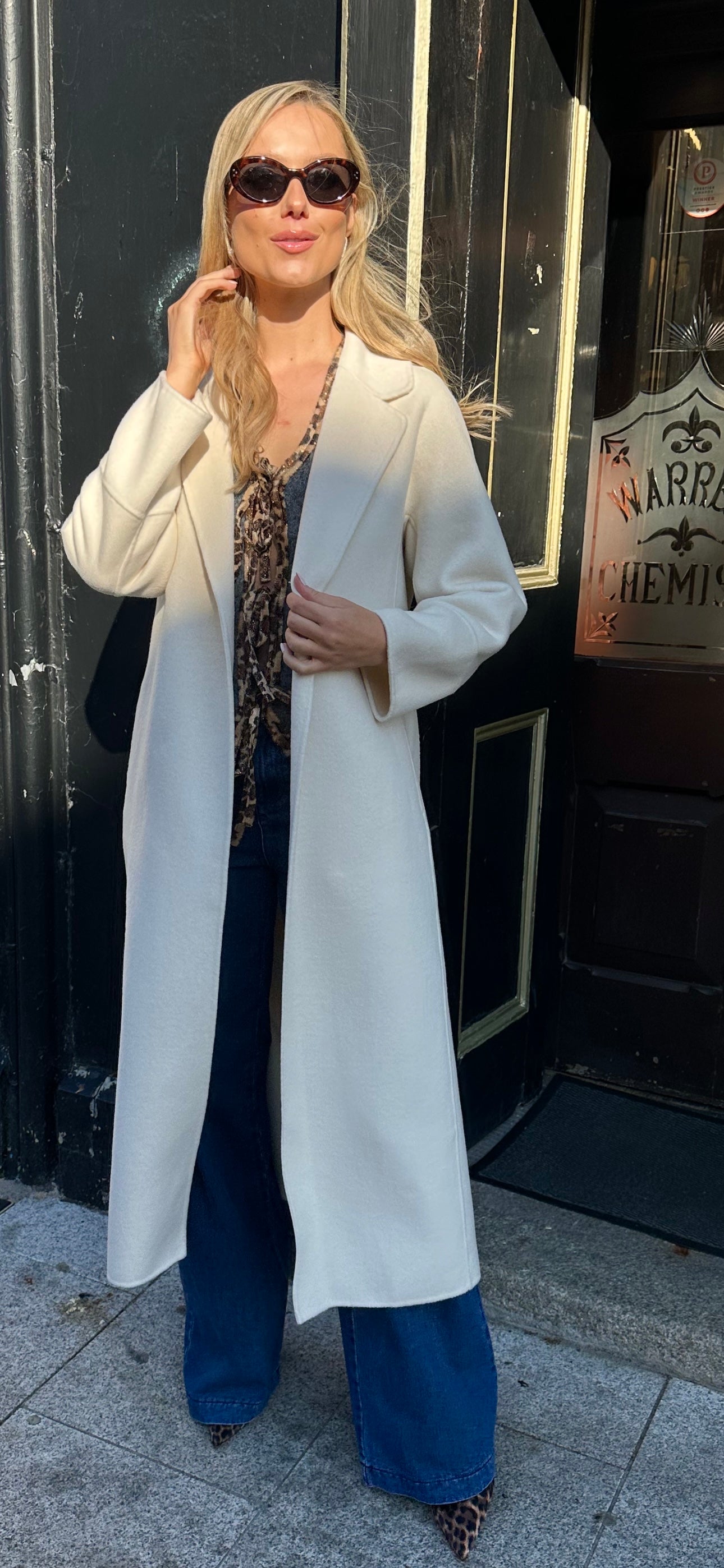 Ecru Wool Coat