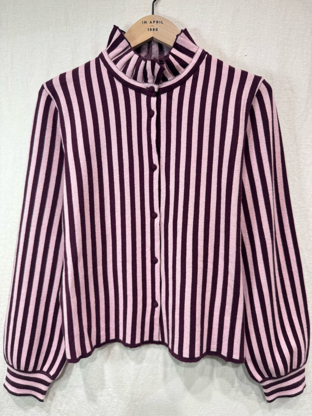 Burgundy Stripe Knit