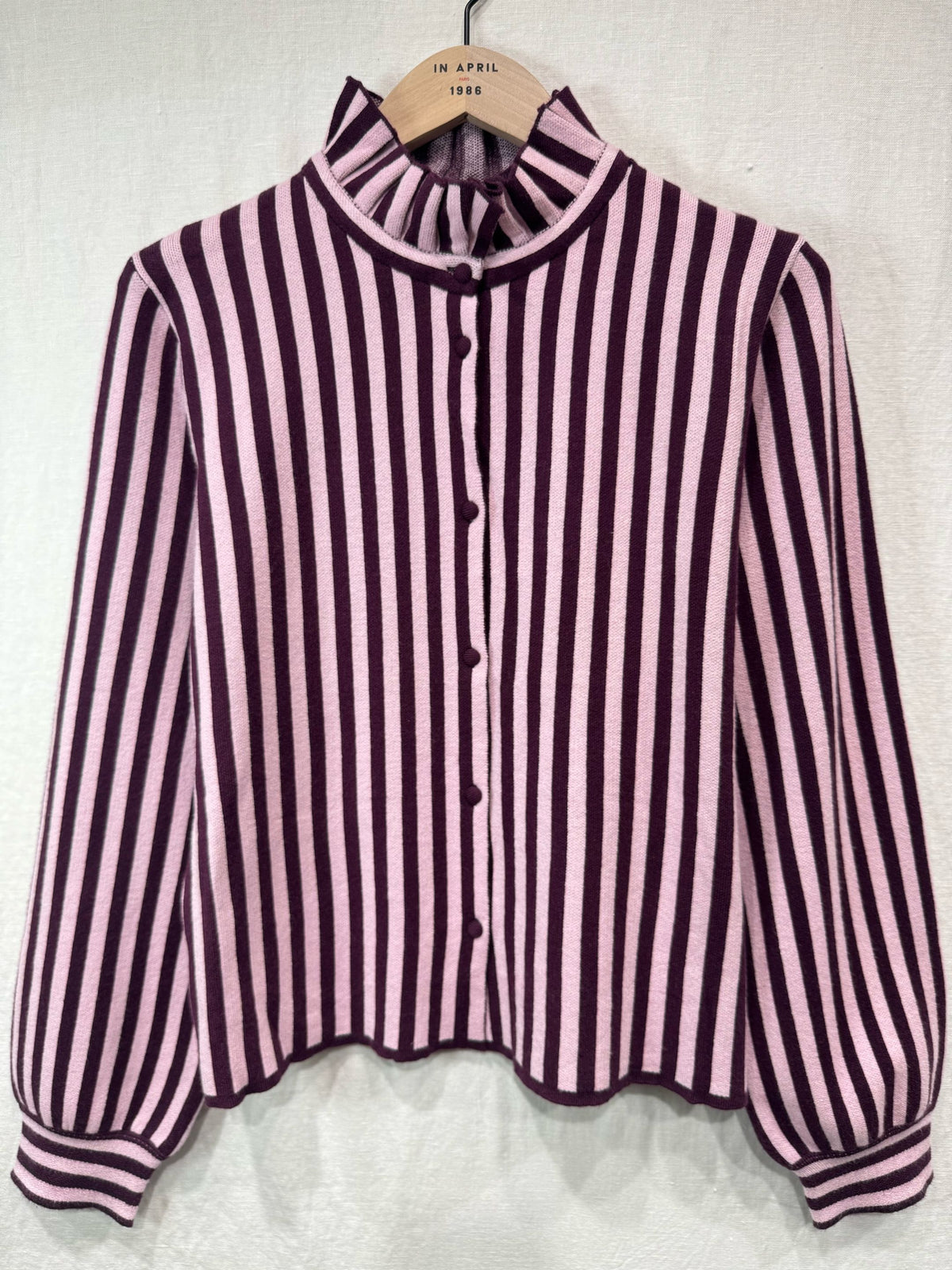 Burgundy Stripe Knit