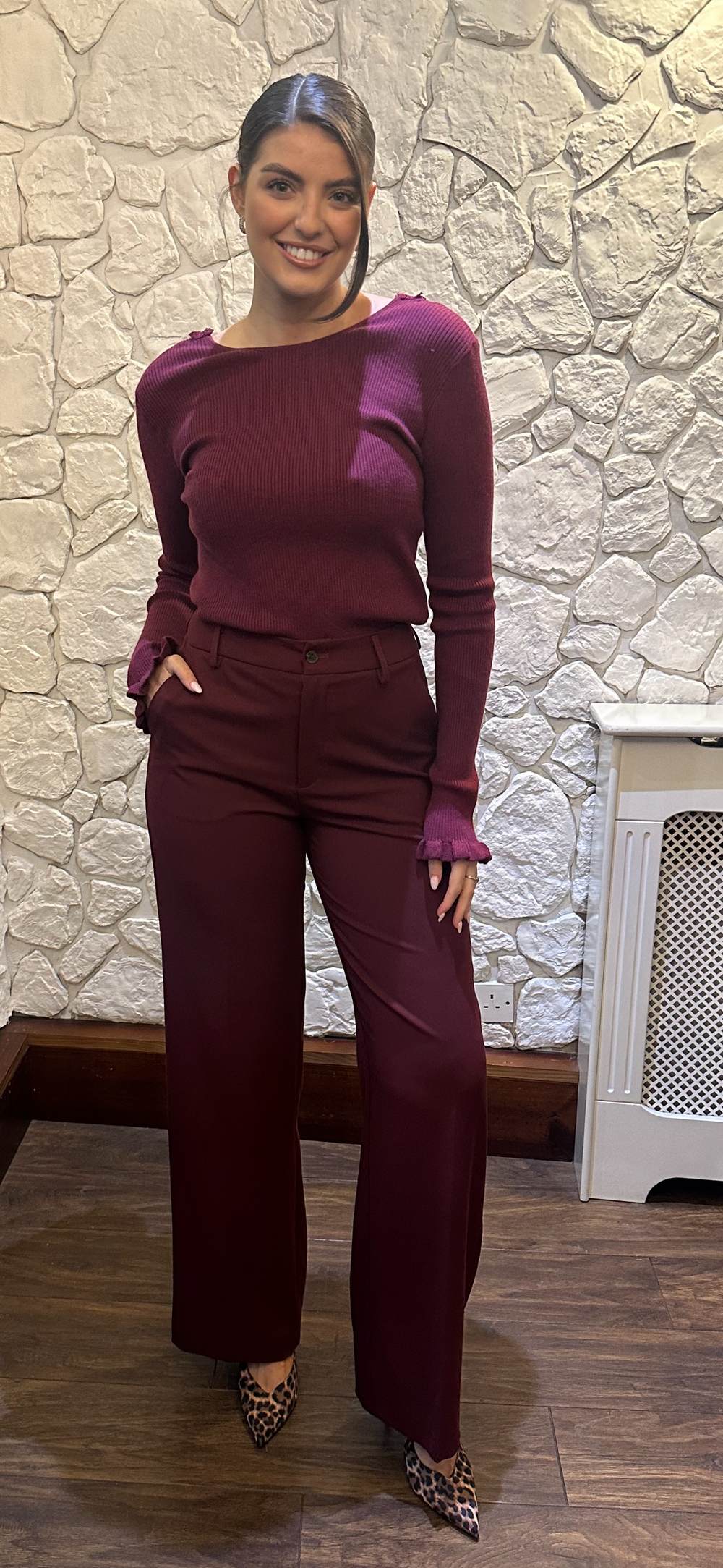 Burgundy Low Back