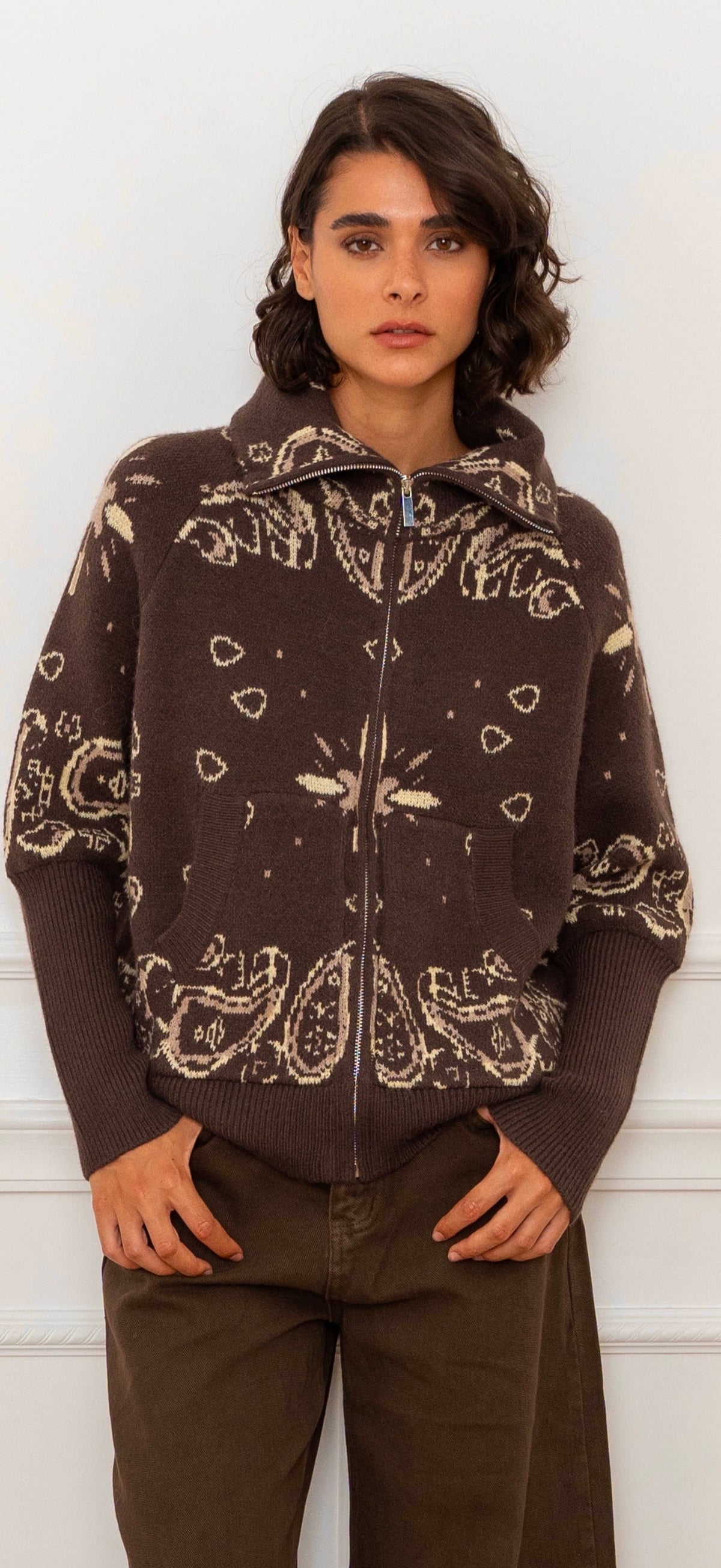 Paisley Chocolate Knit