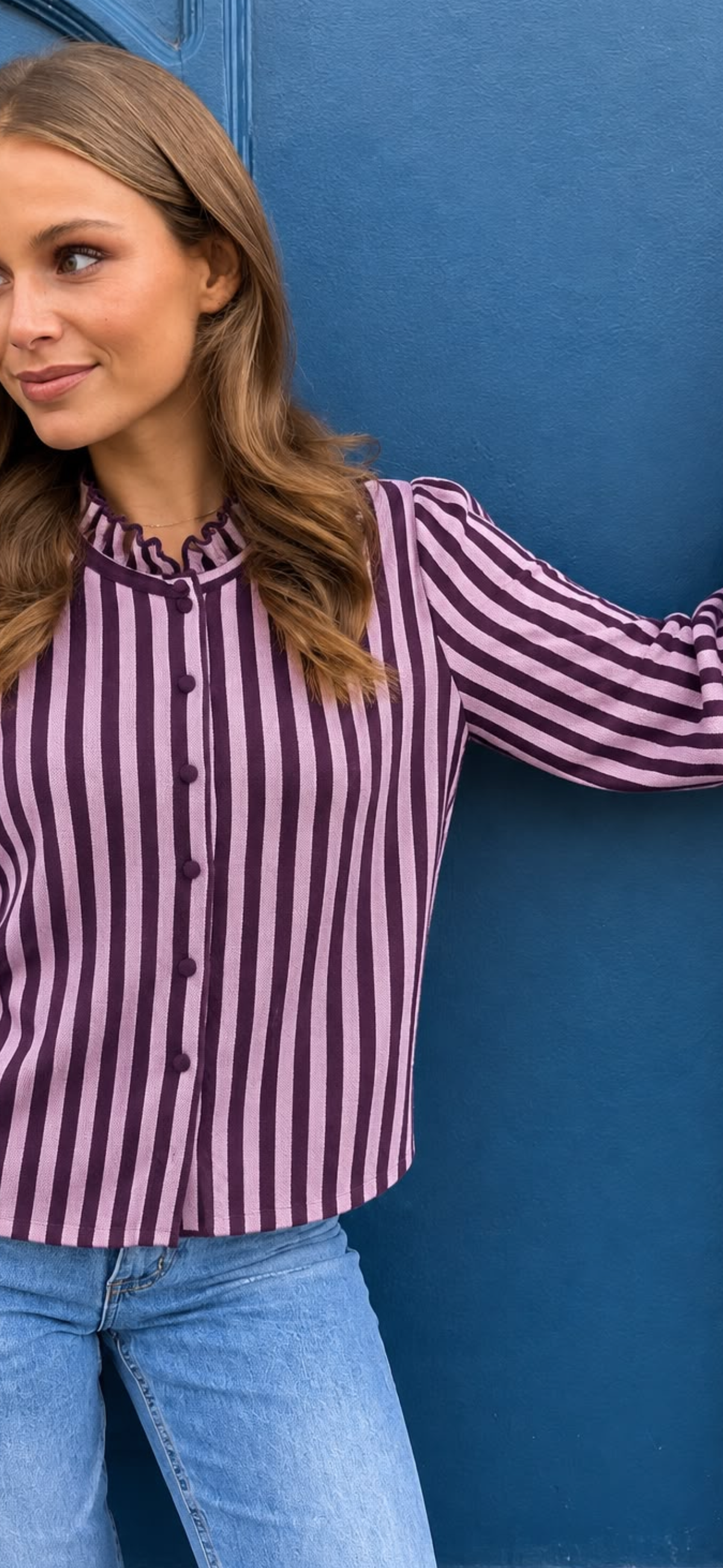 Burgundy Stripe Knit