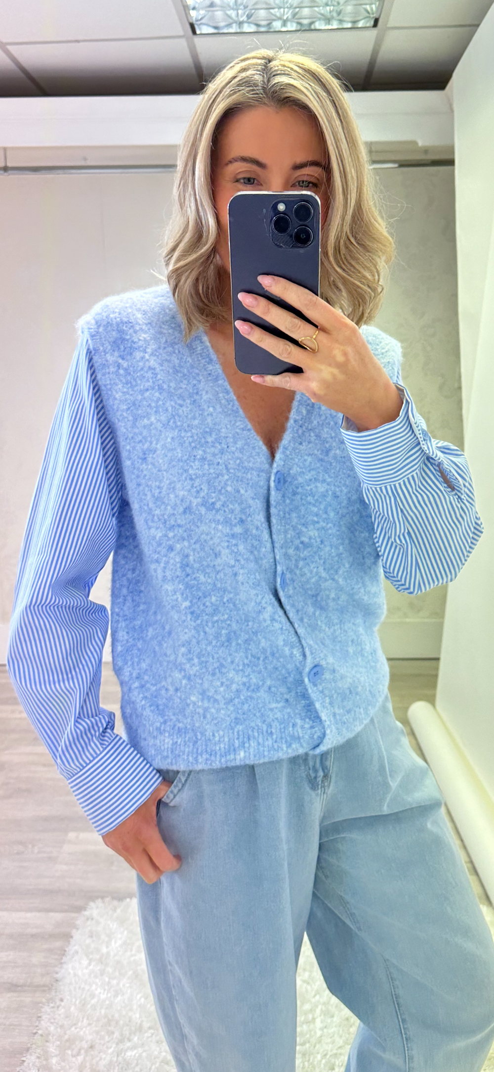 Blue Stripe Knit